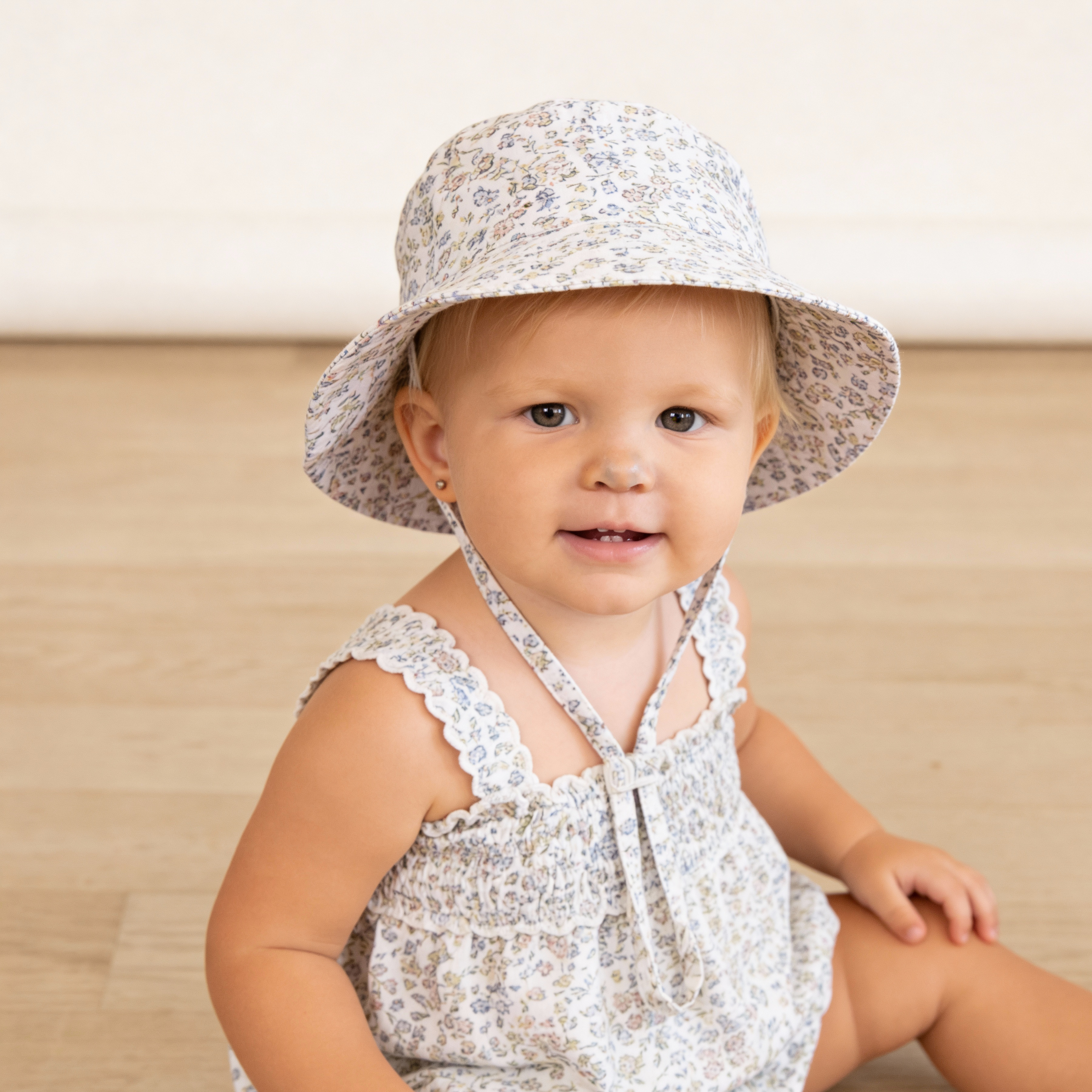 Makemake Organics - Organic Bucket Sun Hat - Tulle Floral
