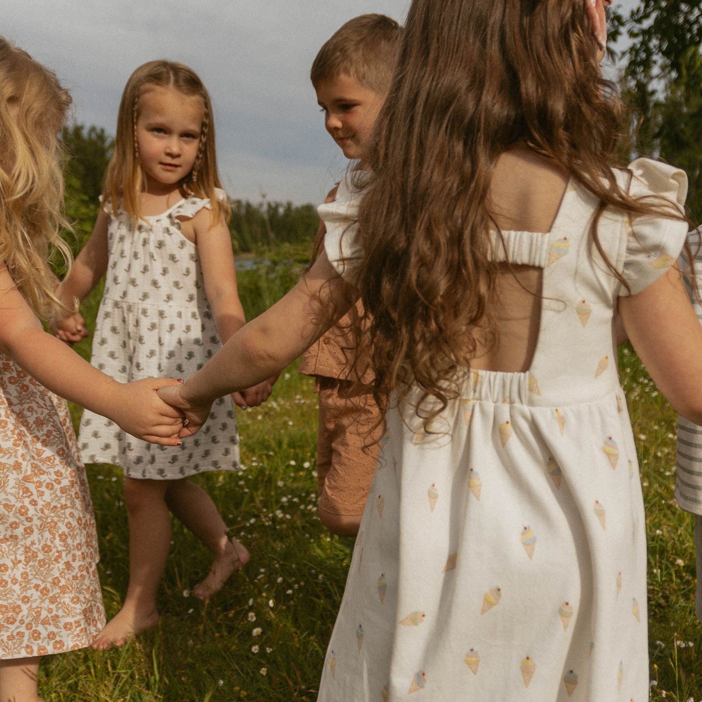 Makemake Organics - Organic Cutout Back Dress - Ice Cream