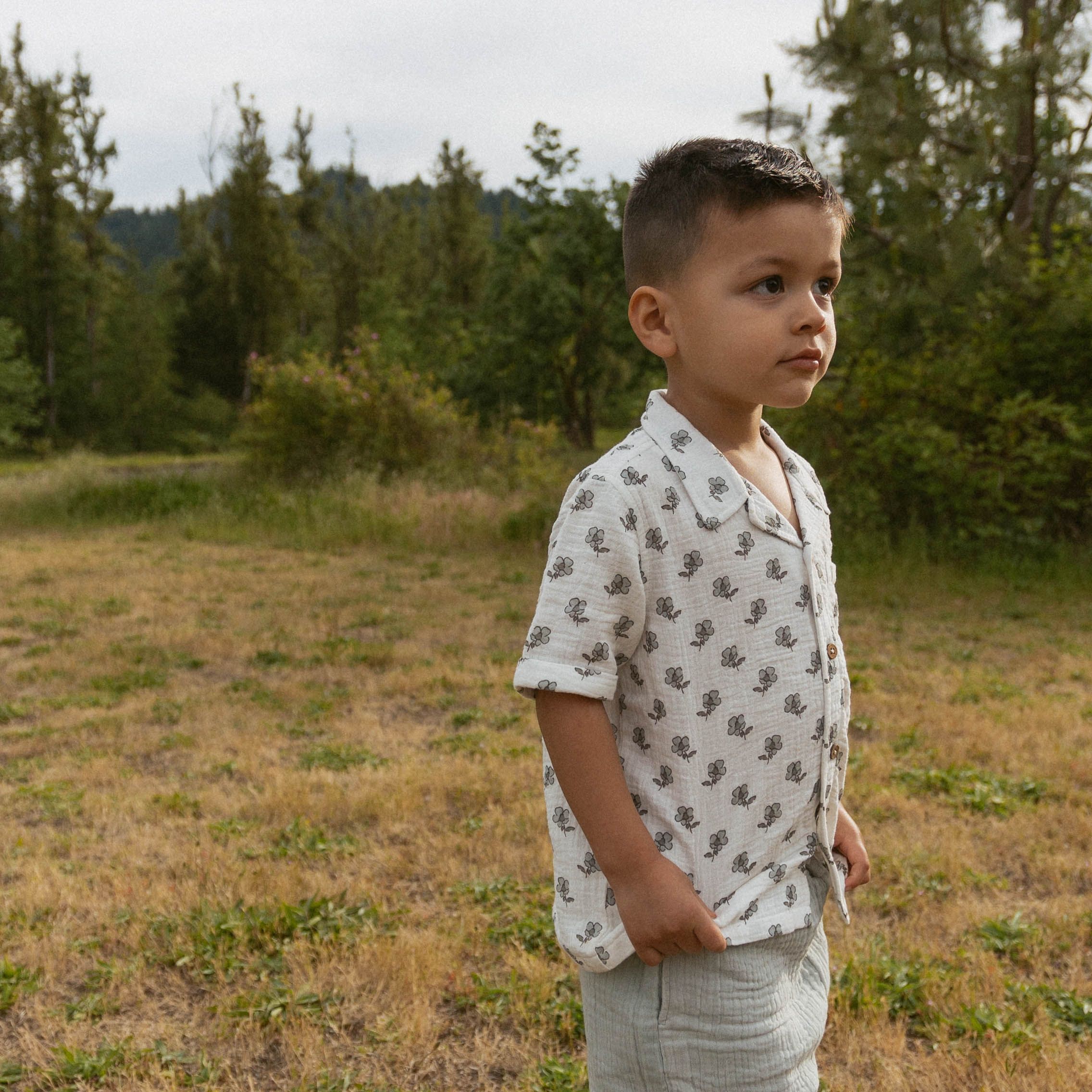 Makemake Organics - Organic Shirt & Shorts Set - Poppy