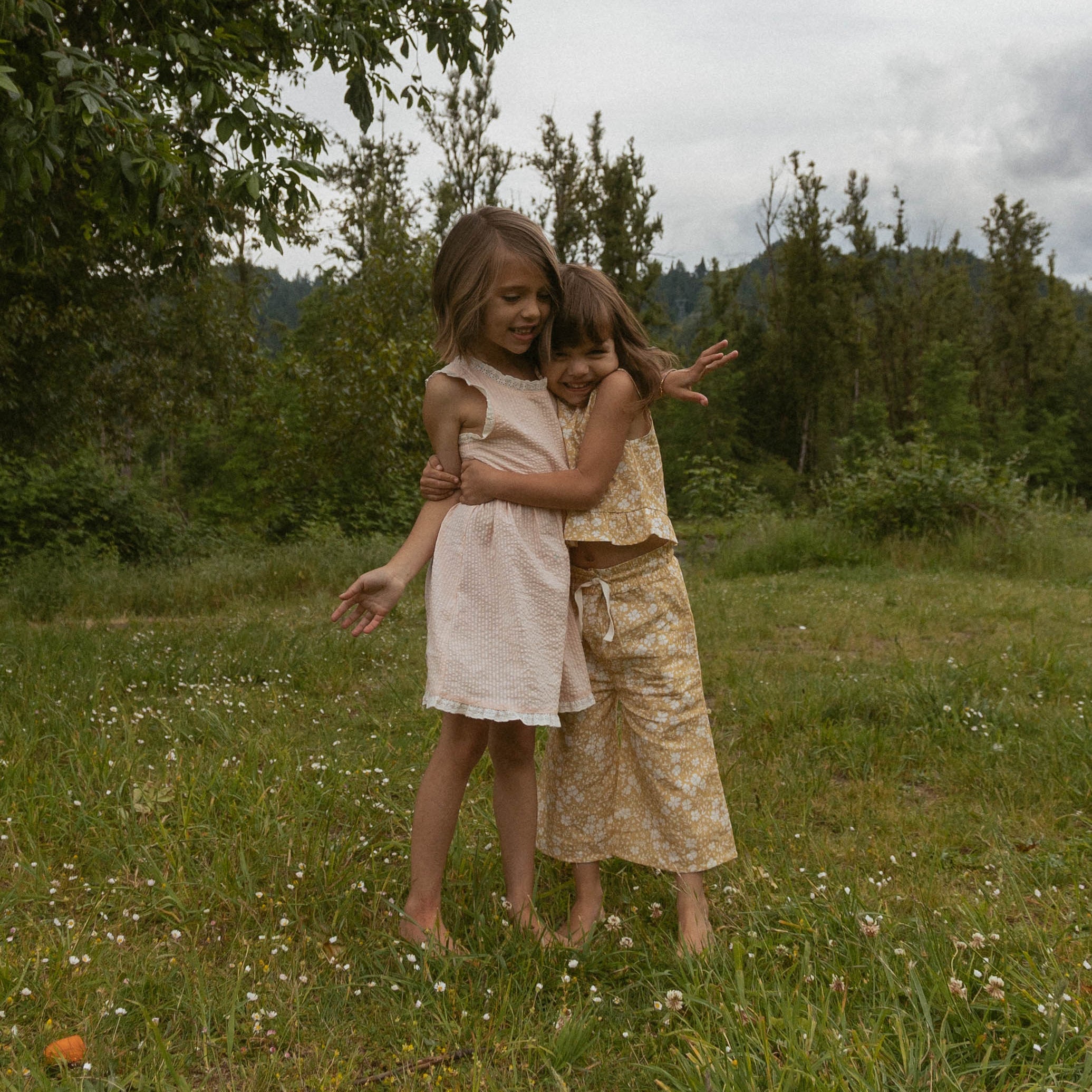 Makemake Organics - Organic Ruffle Top & Pants Set - Yellow Blossom
