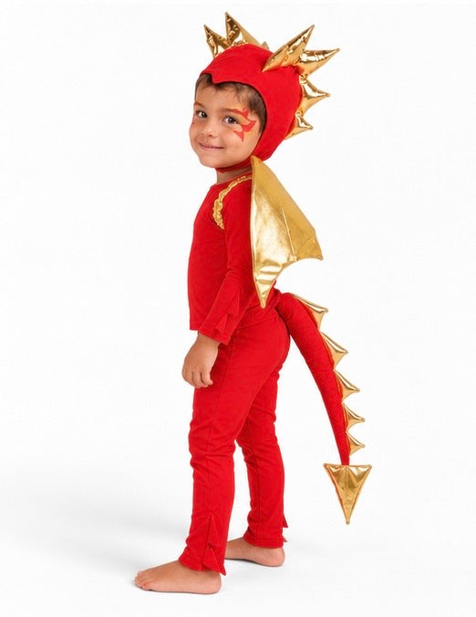 Band of the Wild Sunfire Red Dragon with Gold Wings