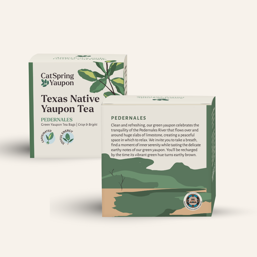 CatSpring Yaupon Case of Pedernales Green Yaupon – Green Yaupon – Loose Leaf & Tea bags