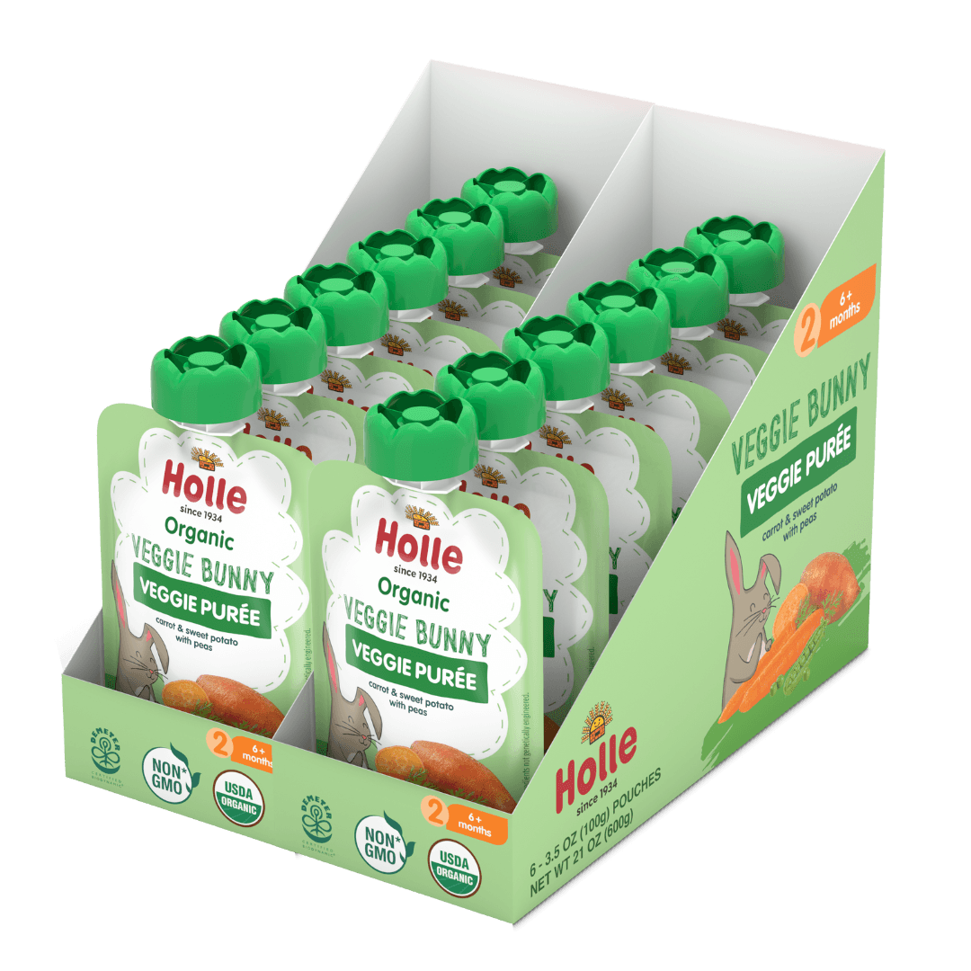 Holle Baby Food Pouches Organic Veggie Puree Veggie Bunny