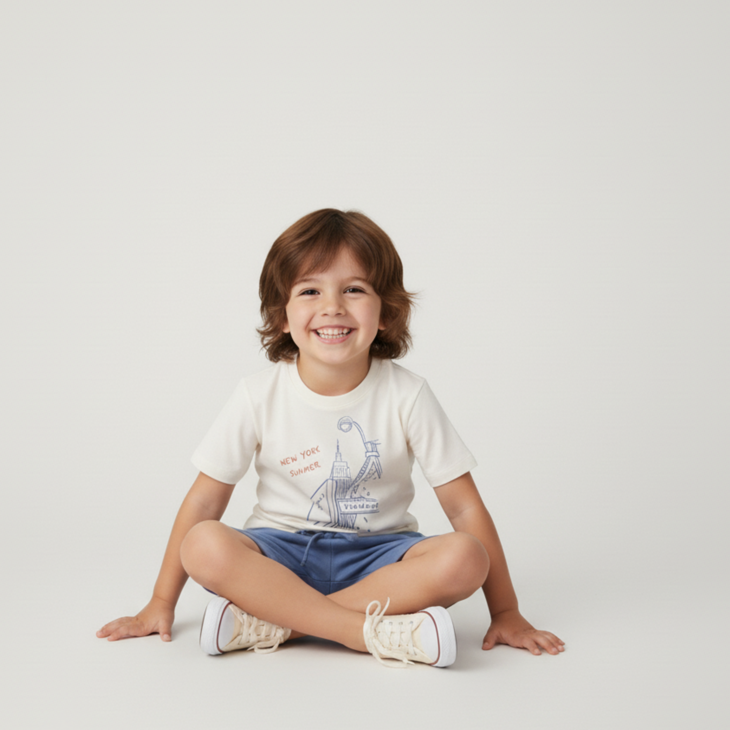 Makemake Organics - Organic Graphic Tee & Shorts Set - New York