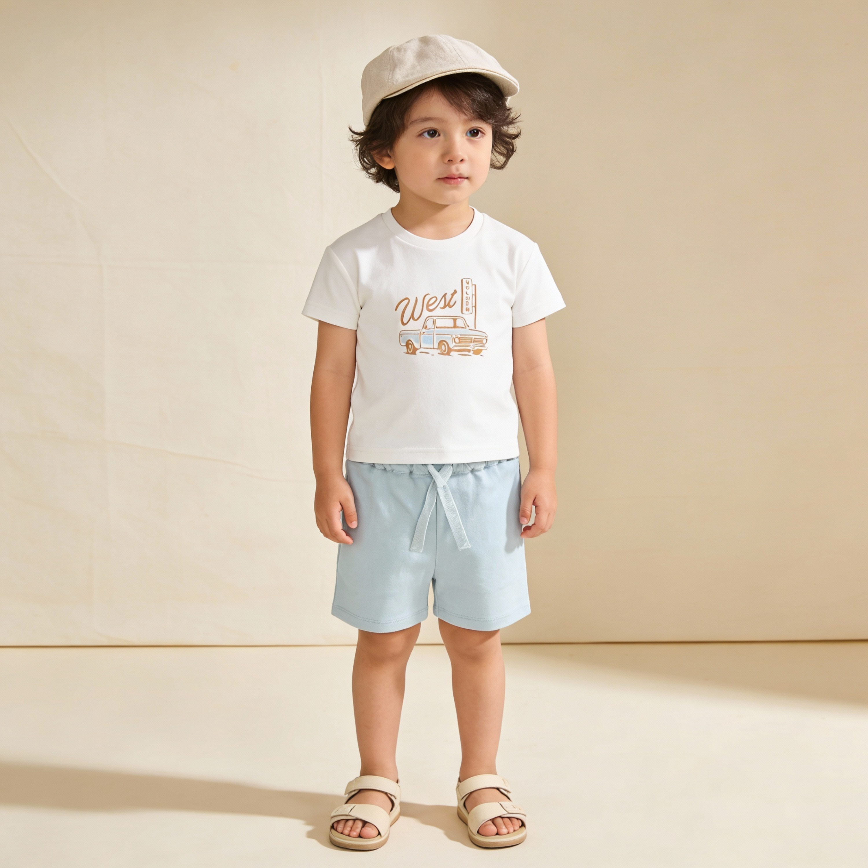 Makemake Organics - Organic Graphic Tee & Shorts Set - Wild West