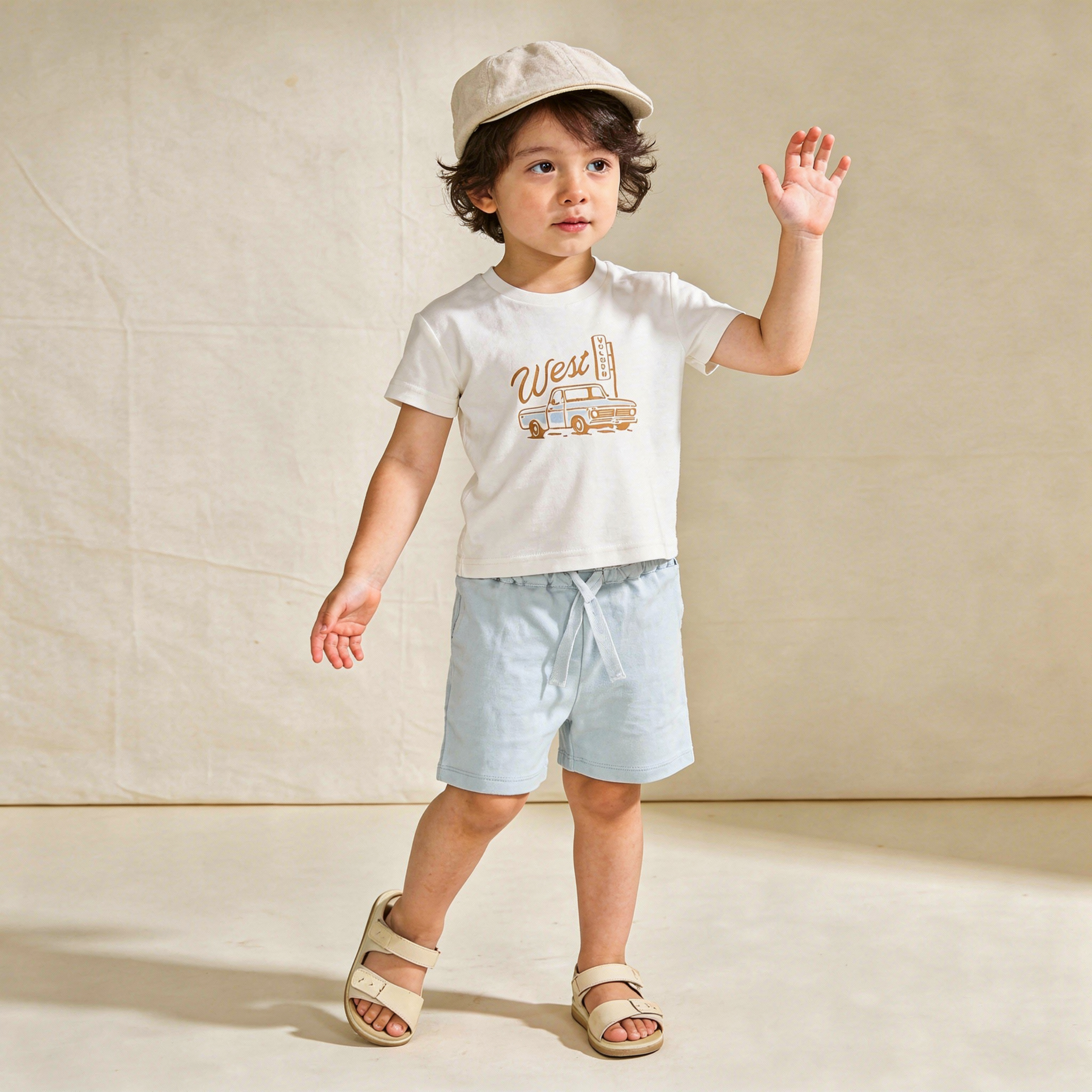Makemake Organics - Organic Graphic Tee & Shorts Set - Wild West
