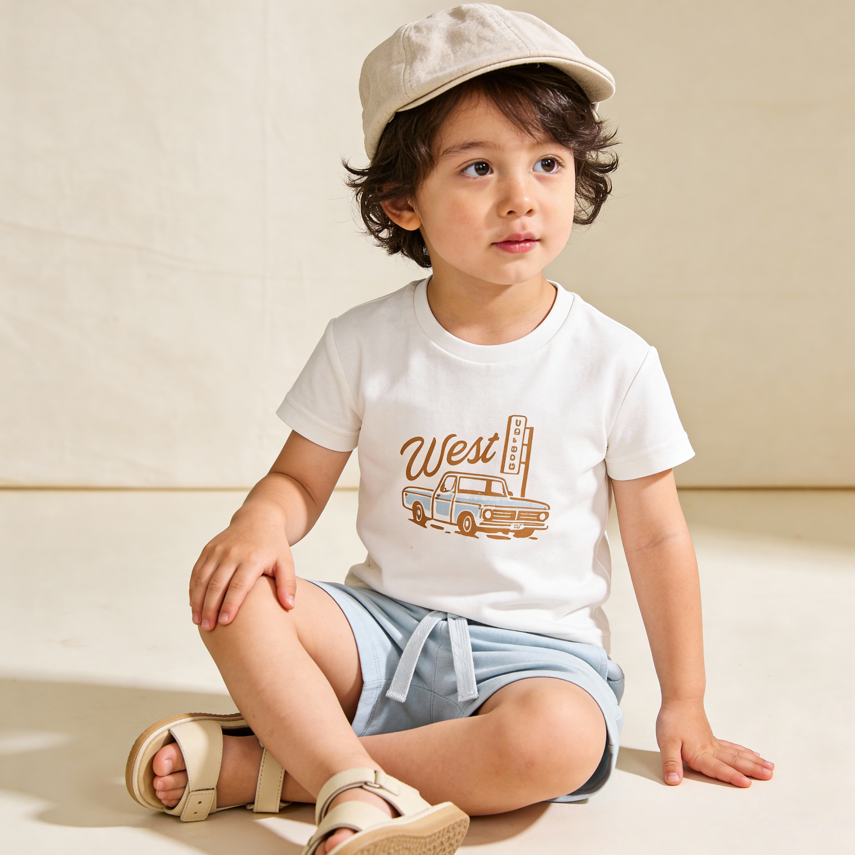 Makemake Organics - Organic Graphic Tee & Shorts Set - Wild West