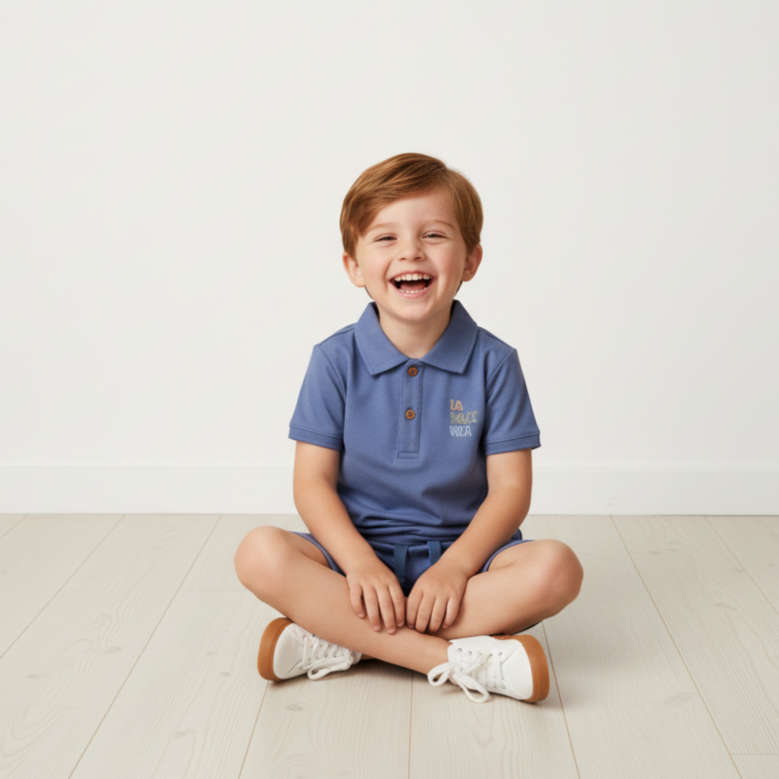 Makemake Organics - Organic Polo Shirt & Shorts Set - Slate