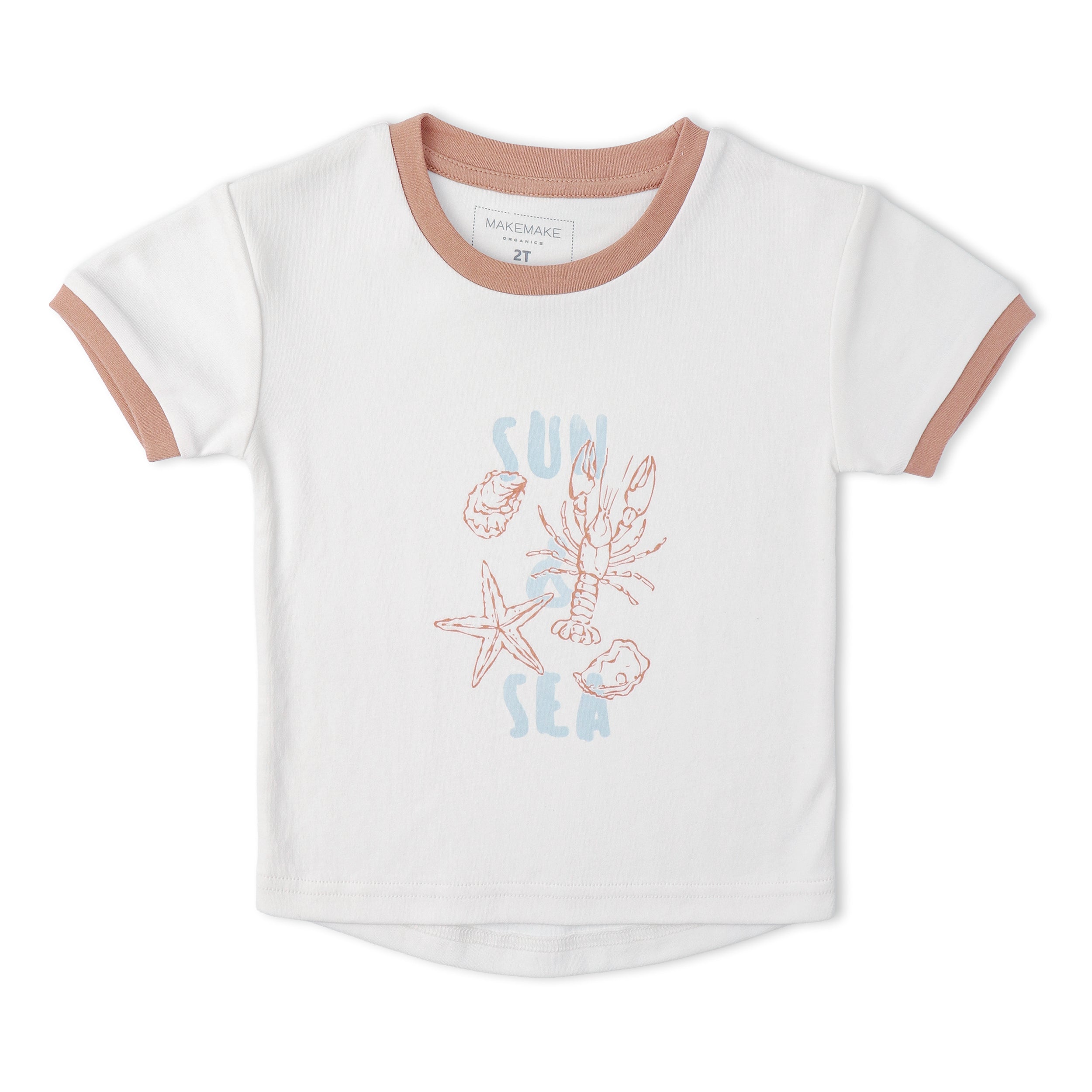 Makemake Organics - Organic Graphic Tee & Shorts Set - Beach Day