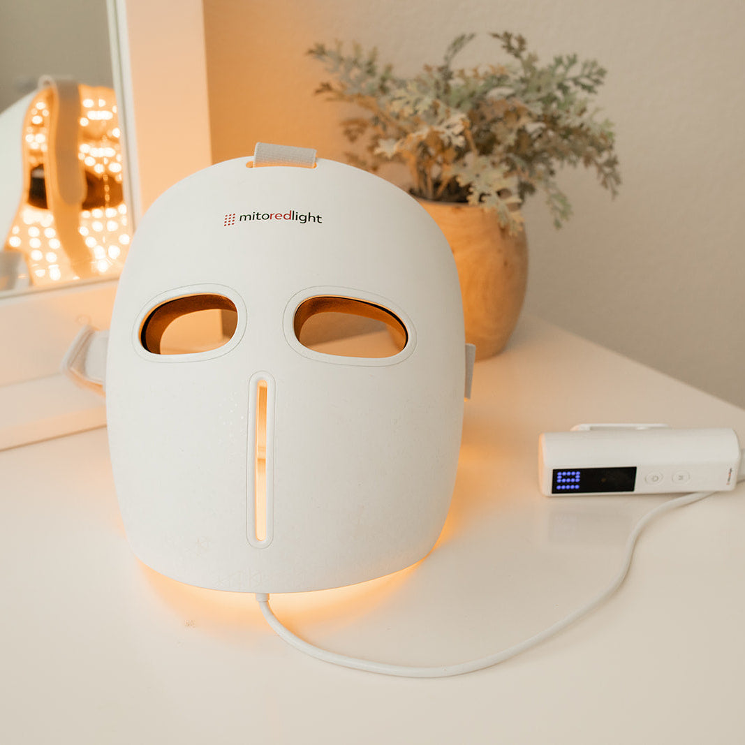 MitoGLOW™ LED Red Light Therapy Mask | With Blue, Yellow, Red and Near Infrared LED