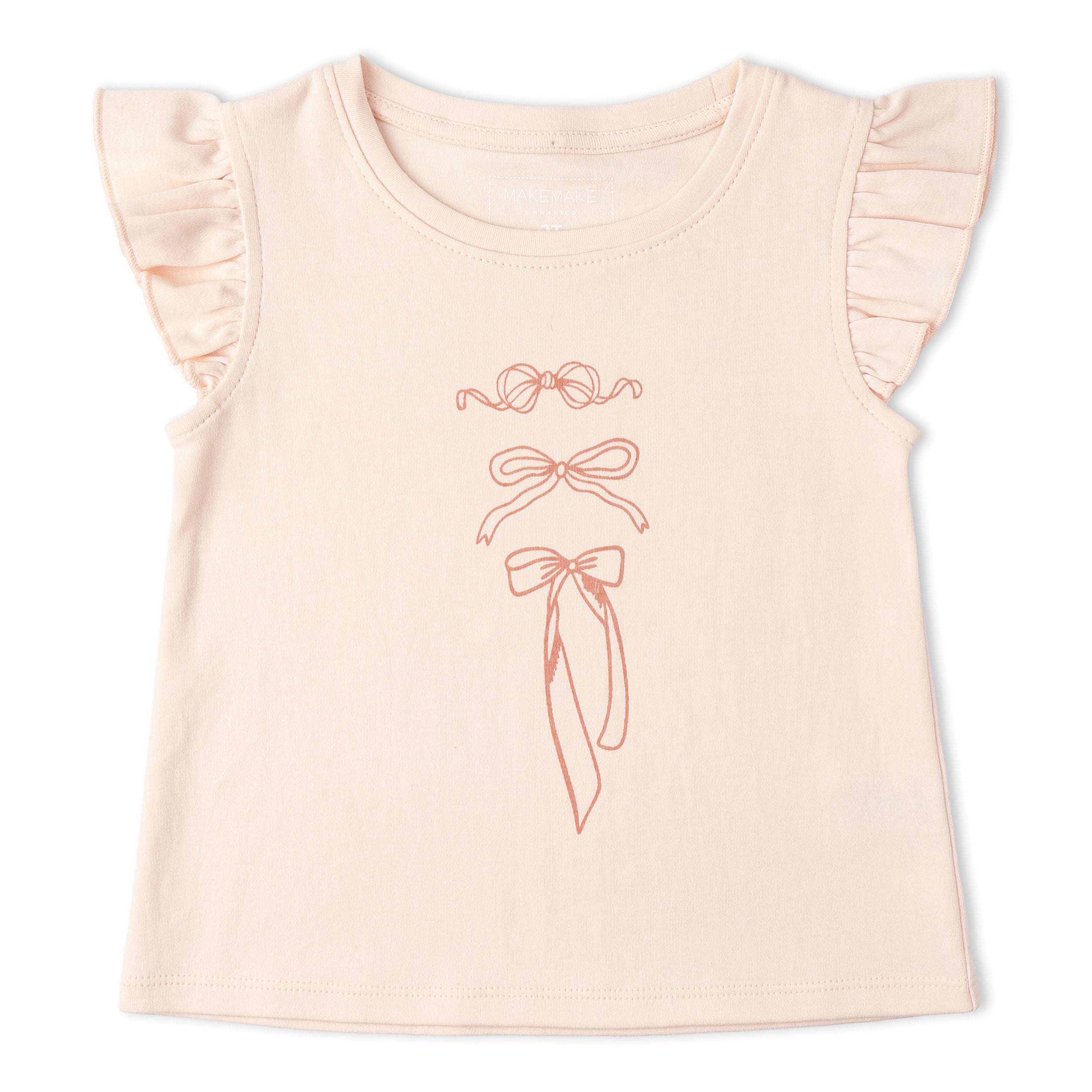 Makemake Organics - Organic Sleeveless Flutter Top & Shorts Set - Bows
