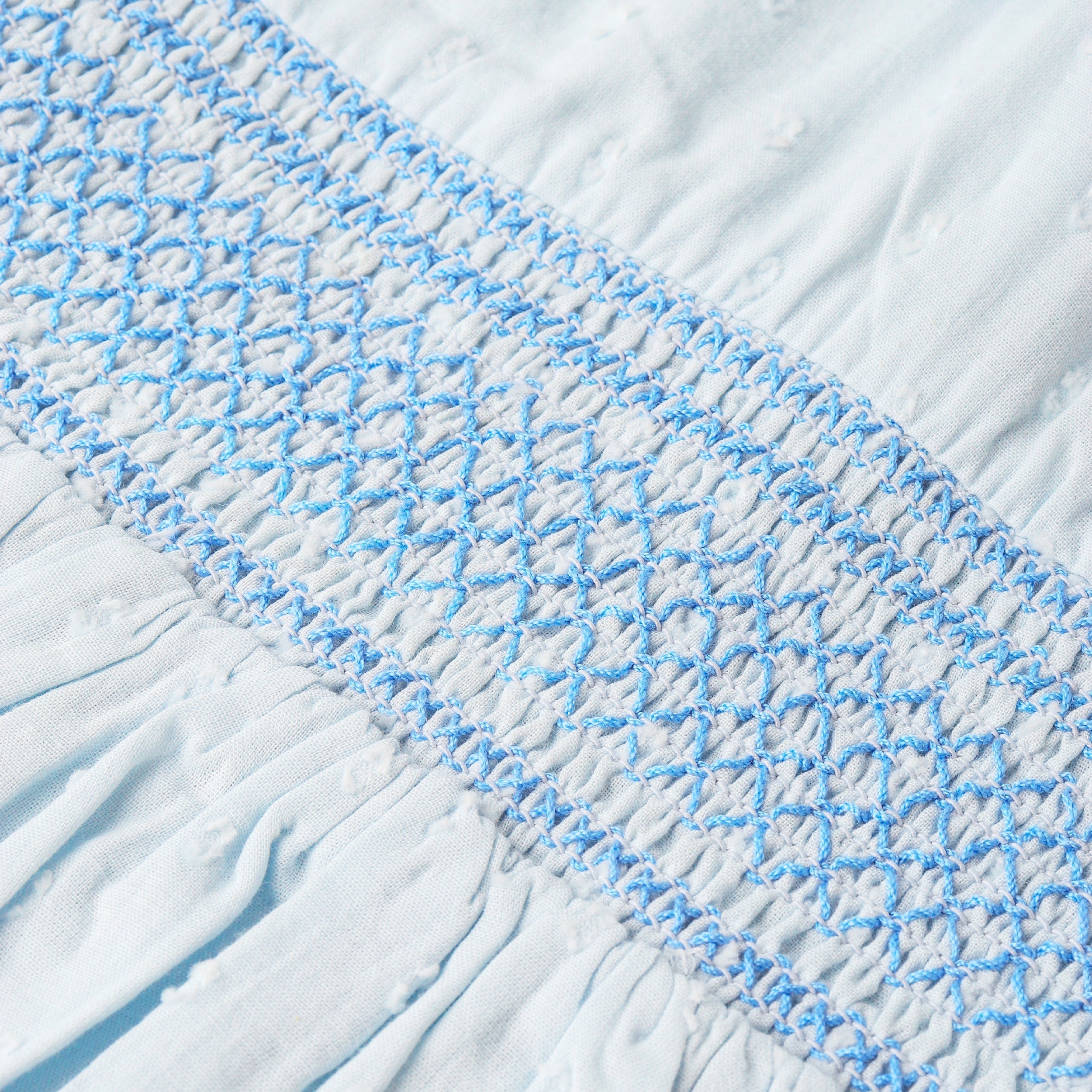Makemake Organics - Organic Smocked Collar Dress - Light Blue