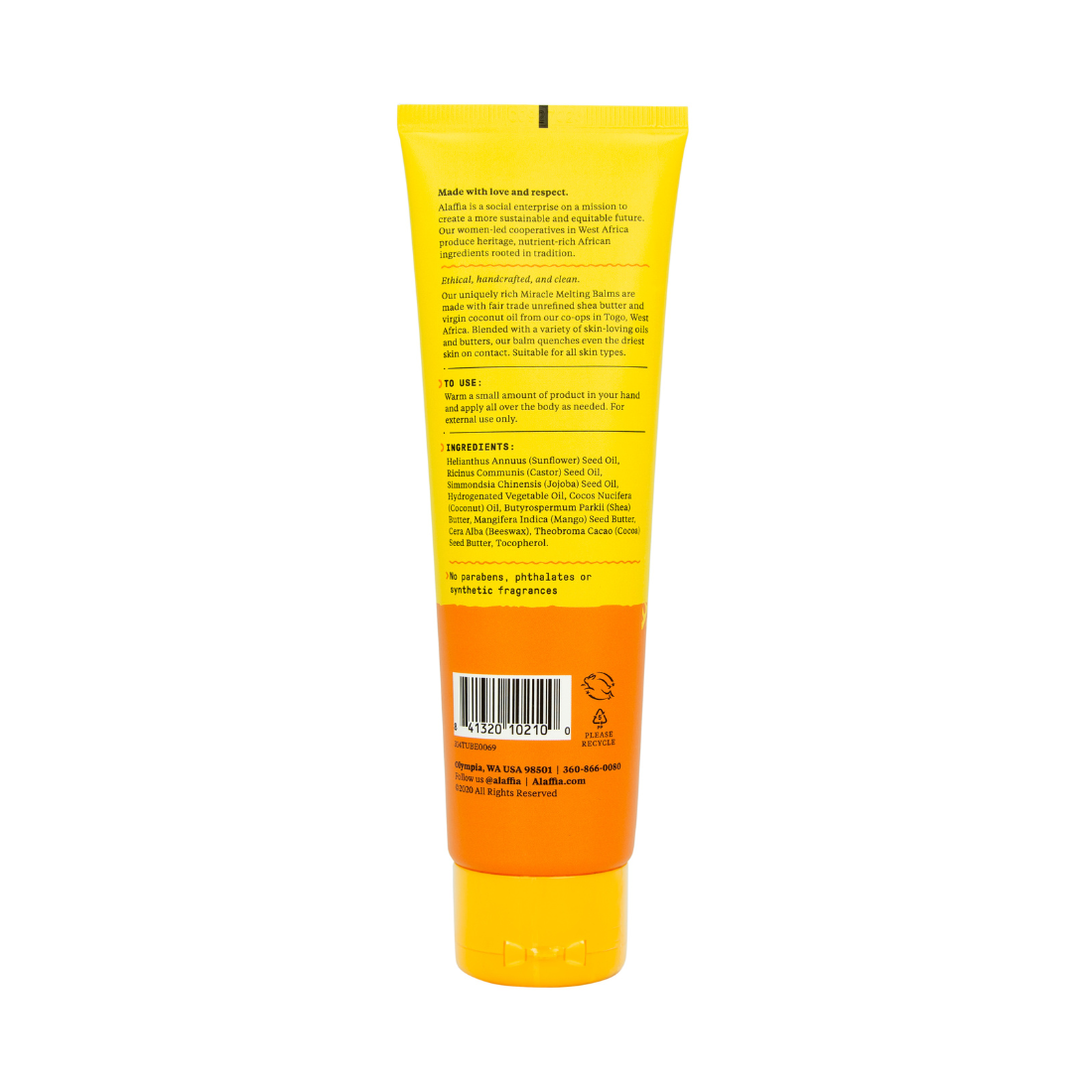 Alaffia Authentic African Miracle Melting Balm, Fragrance Free 4oz