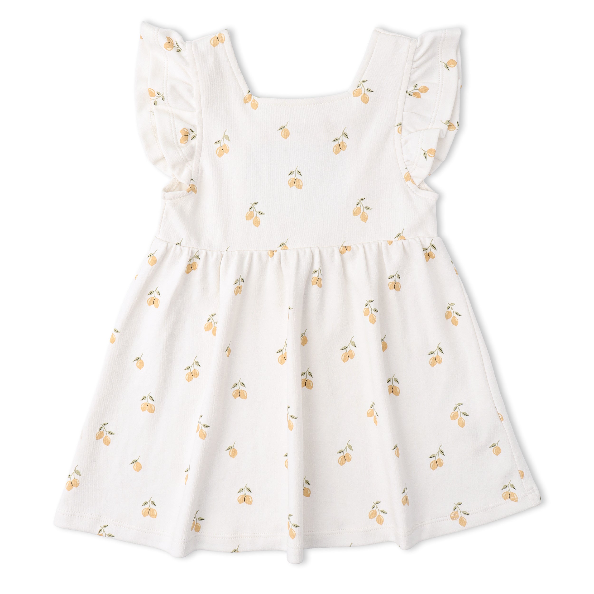 Makemake Organics - Organic Cutout Back Dress - Lemons