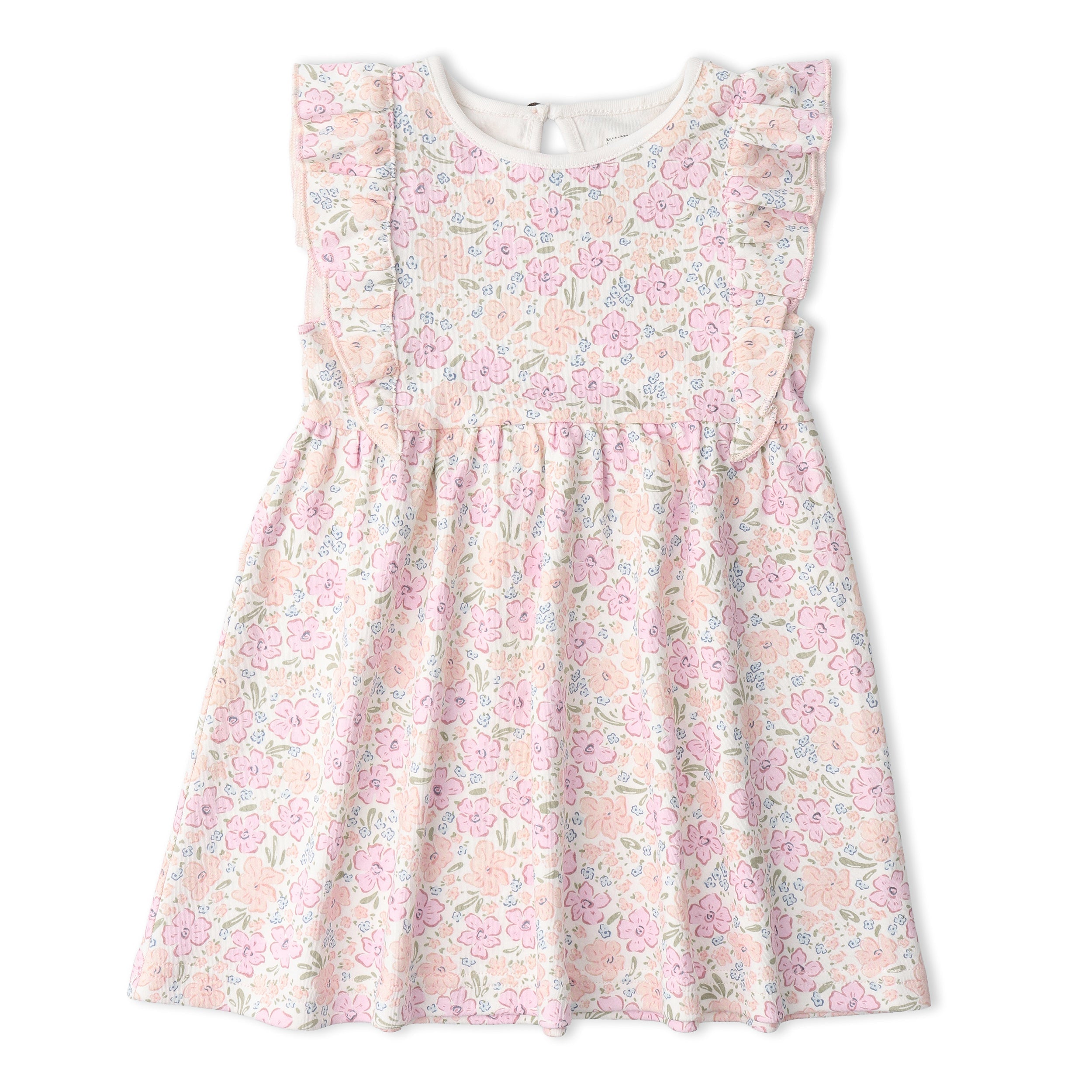Makemake Organics - Organic Flutter Dress - Peony