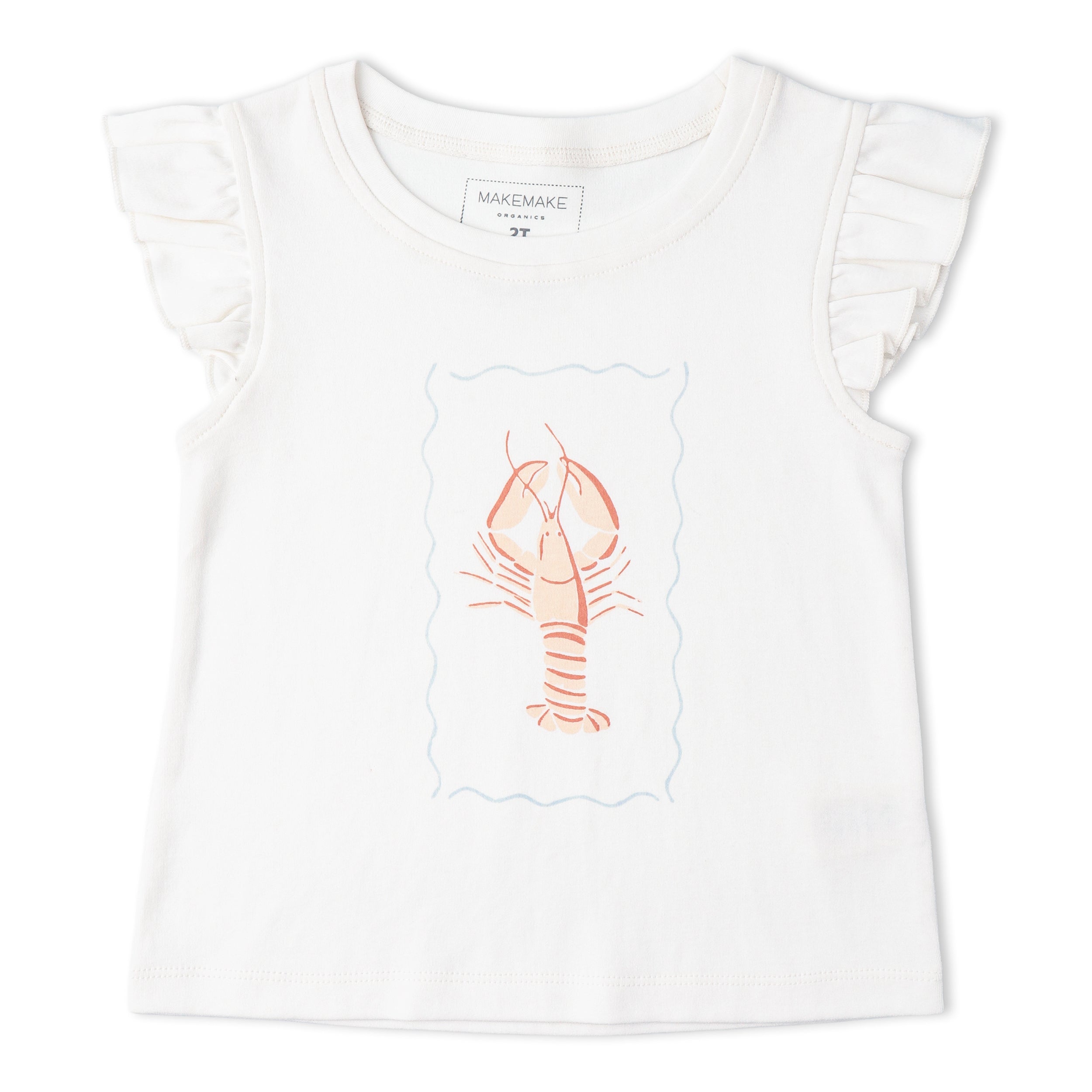 Makemake Organics - Organic Sleeveless Flutter Top & Shorts Set - Lobster