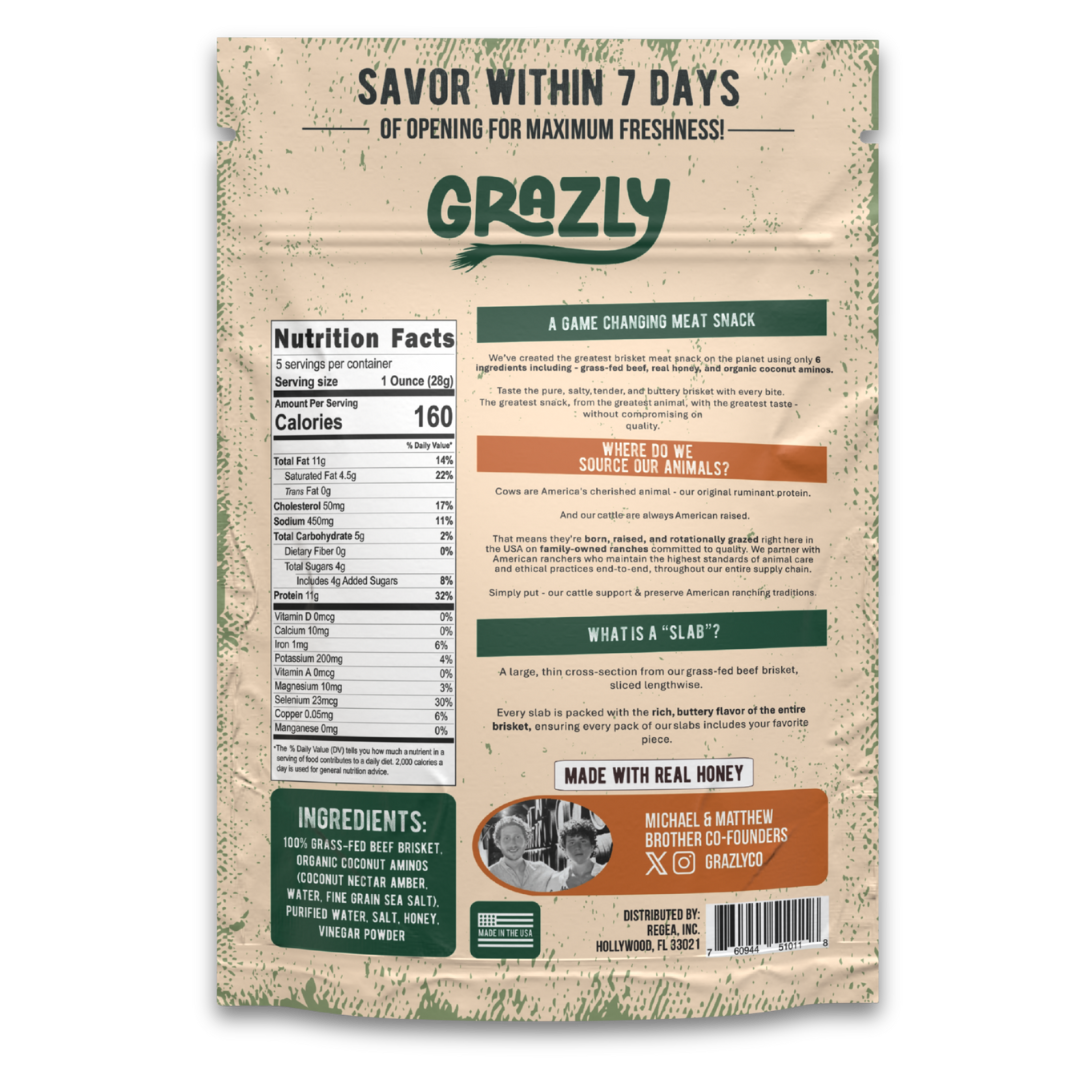 Grazly Raw Honey & Coconut Aminos Brisket Slabs