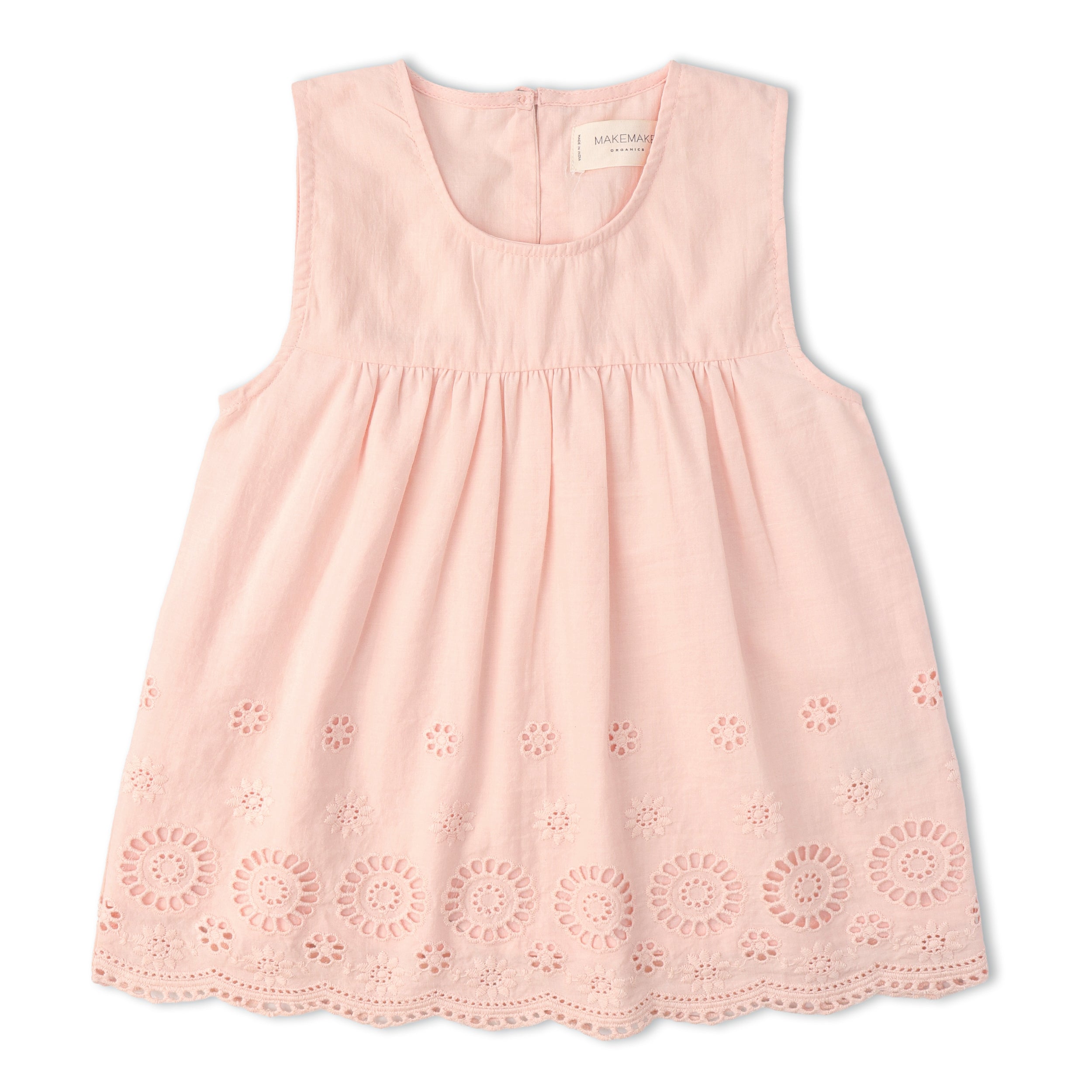 Makemake Organics - Organic Eyelet Top And Pant Set - Blush Eyelet