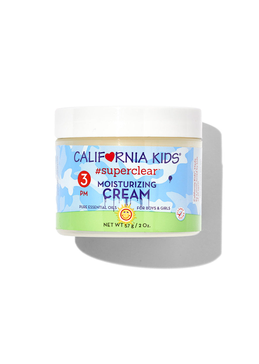 California Kids Superclear moisturizing cream jar on a white background