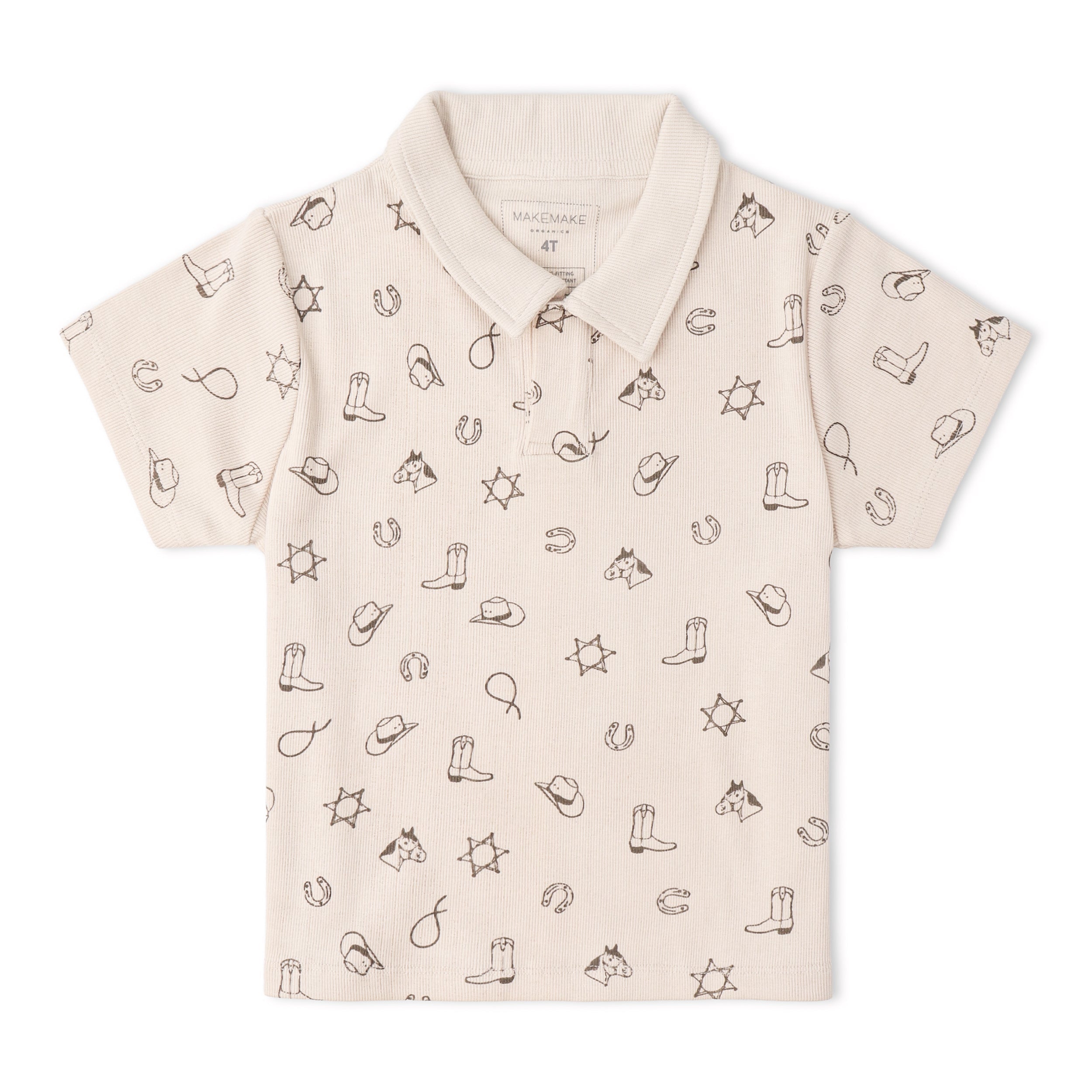 Makemake Organics - Organic Collar Tee & Shorts Set - Rodeo