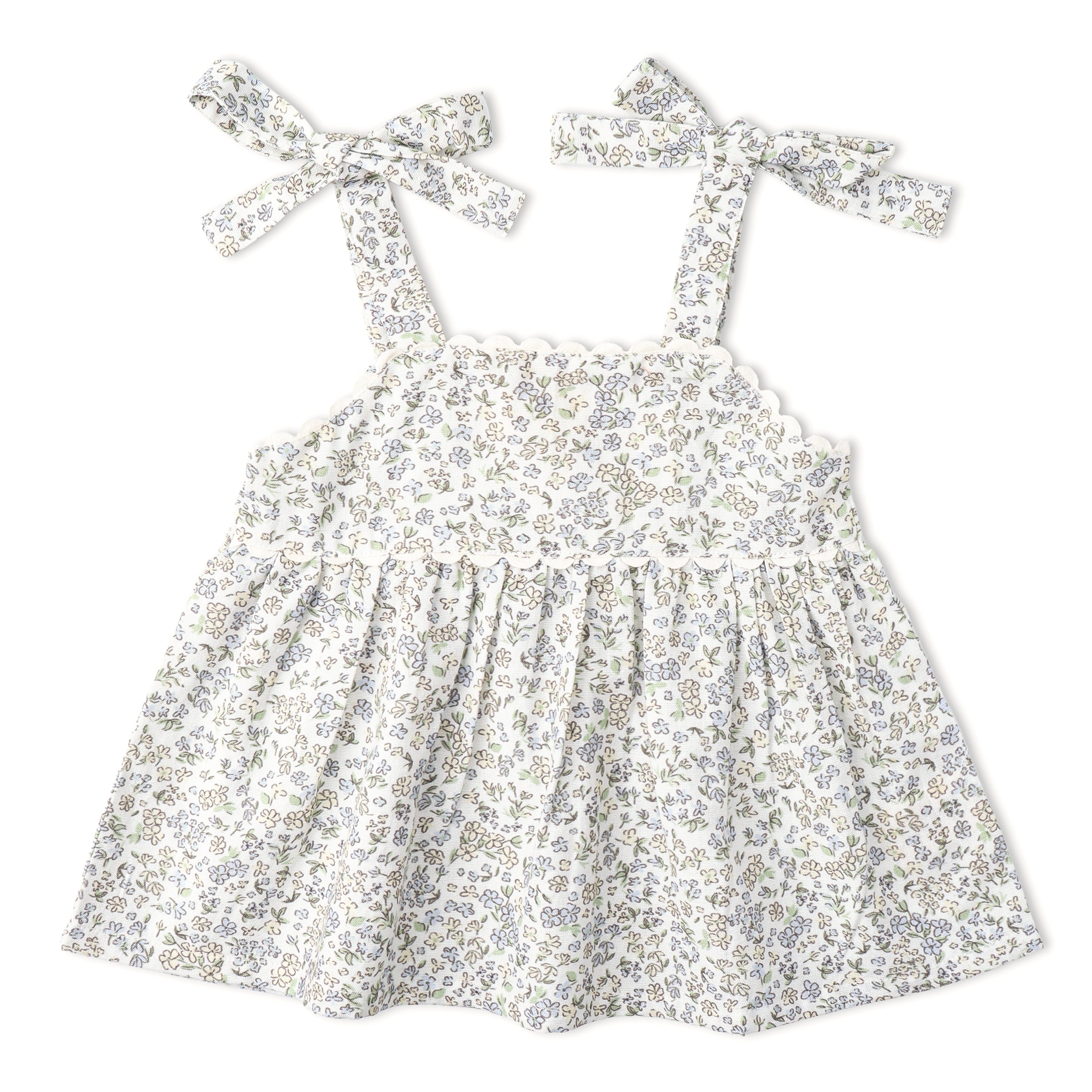 Makemake Organics - Organic Tie Up Top & Shorts Set - Tulle Floral