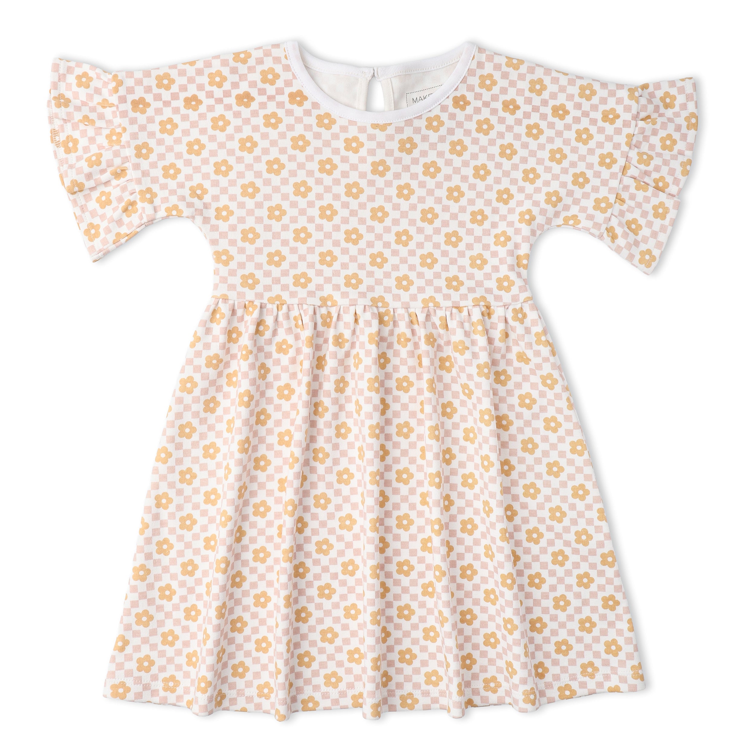 Makemake Organics - Organic Dolman Sleeve Dress - Pop Floral