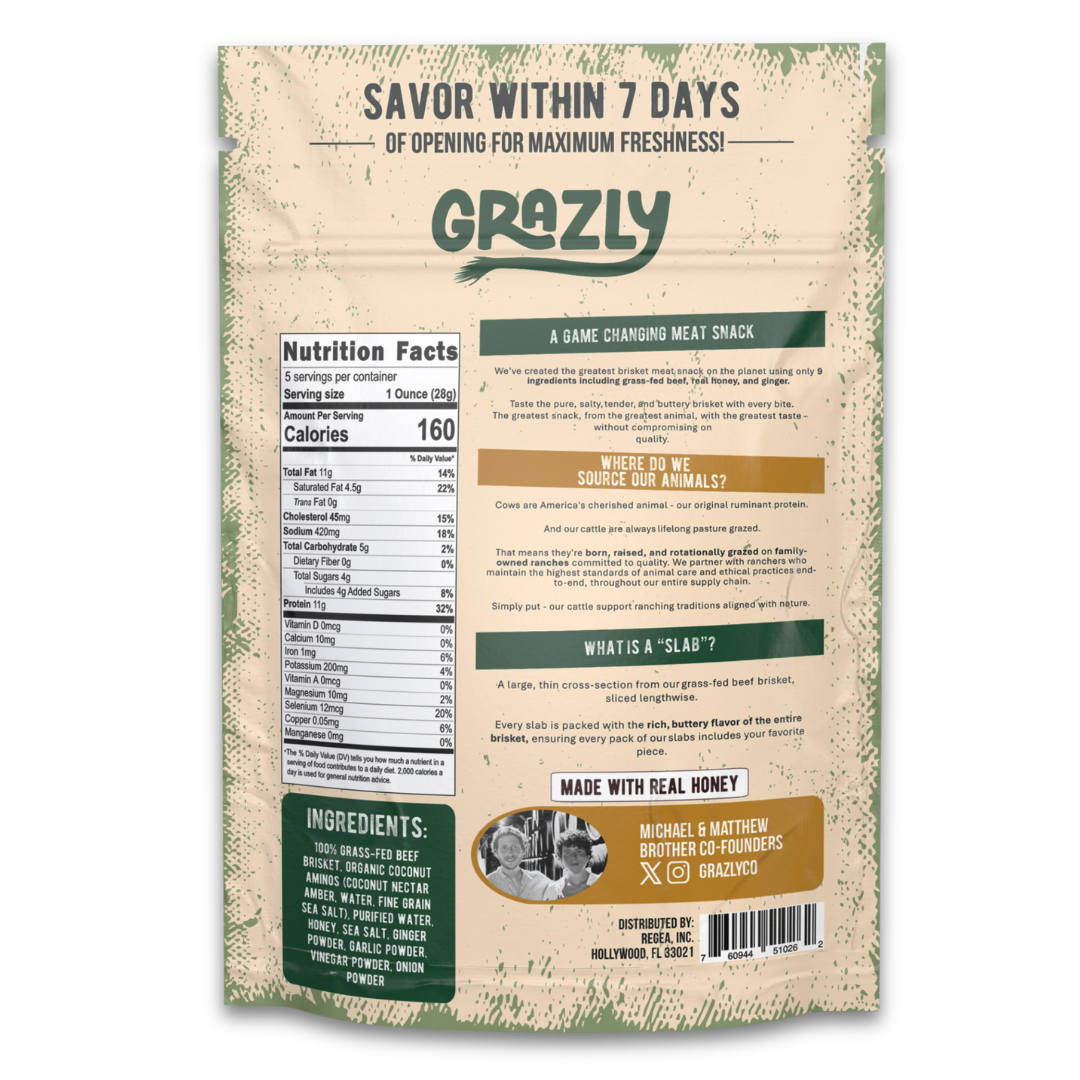Grazly Wild Ginger Beef Brisket Slabs