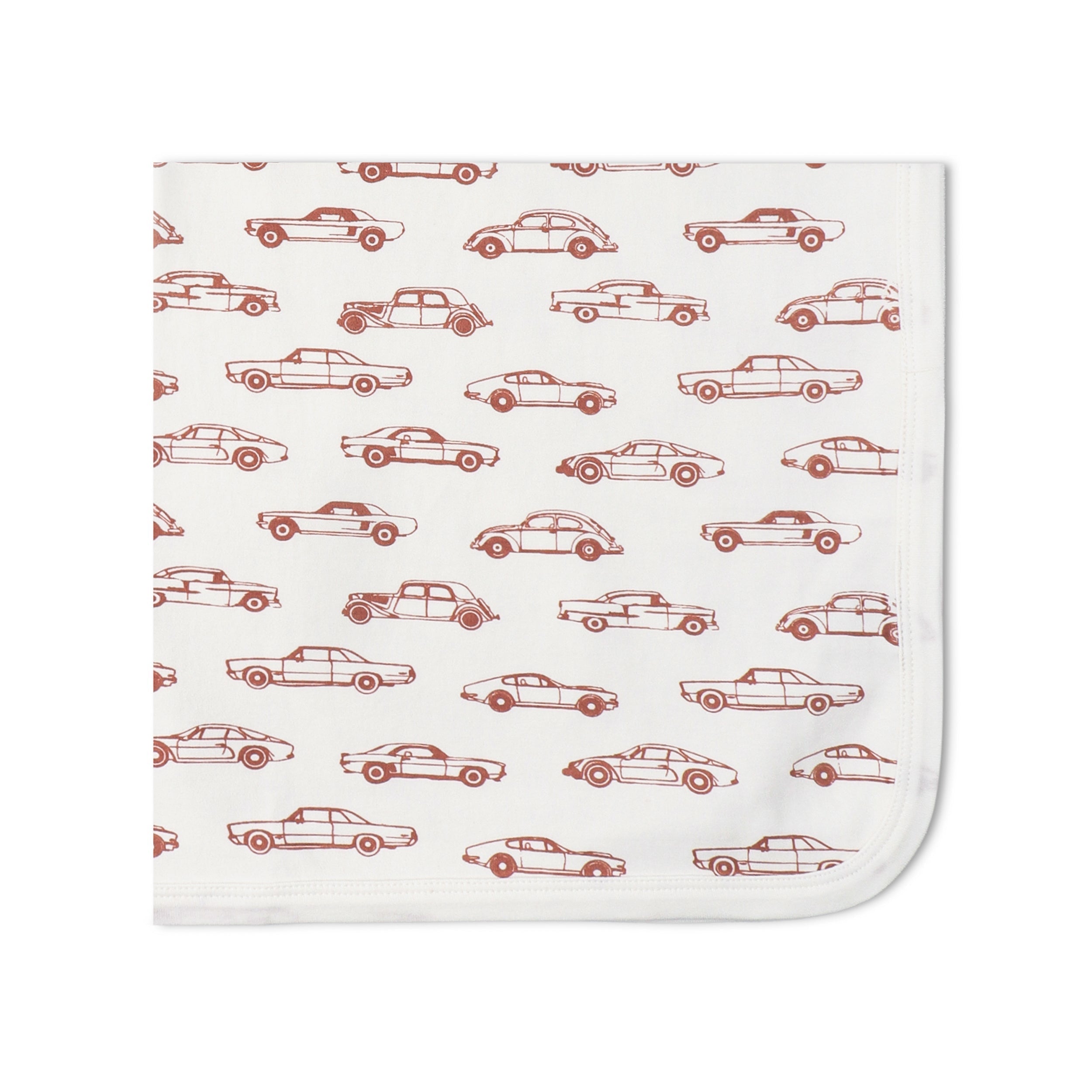Makemake Organics - Organic Swaddle Blanket & Hat Set - Cars