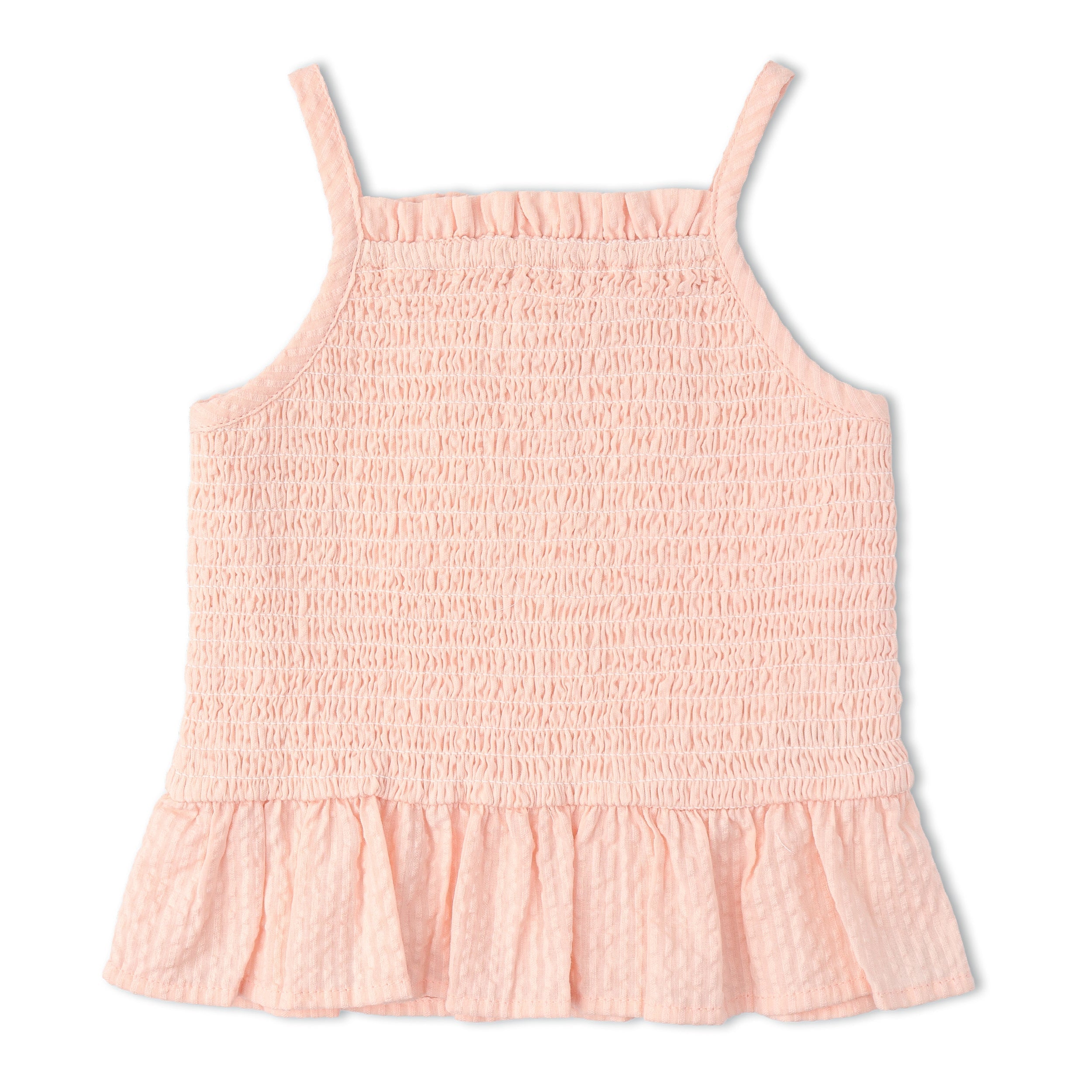 Makemake Organics - Organic Smocked Top And Bloomer Set - Blush