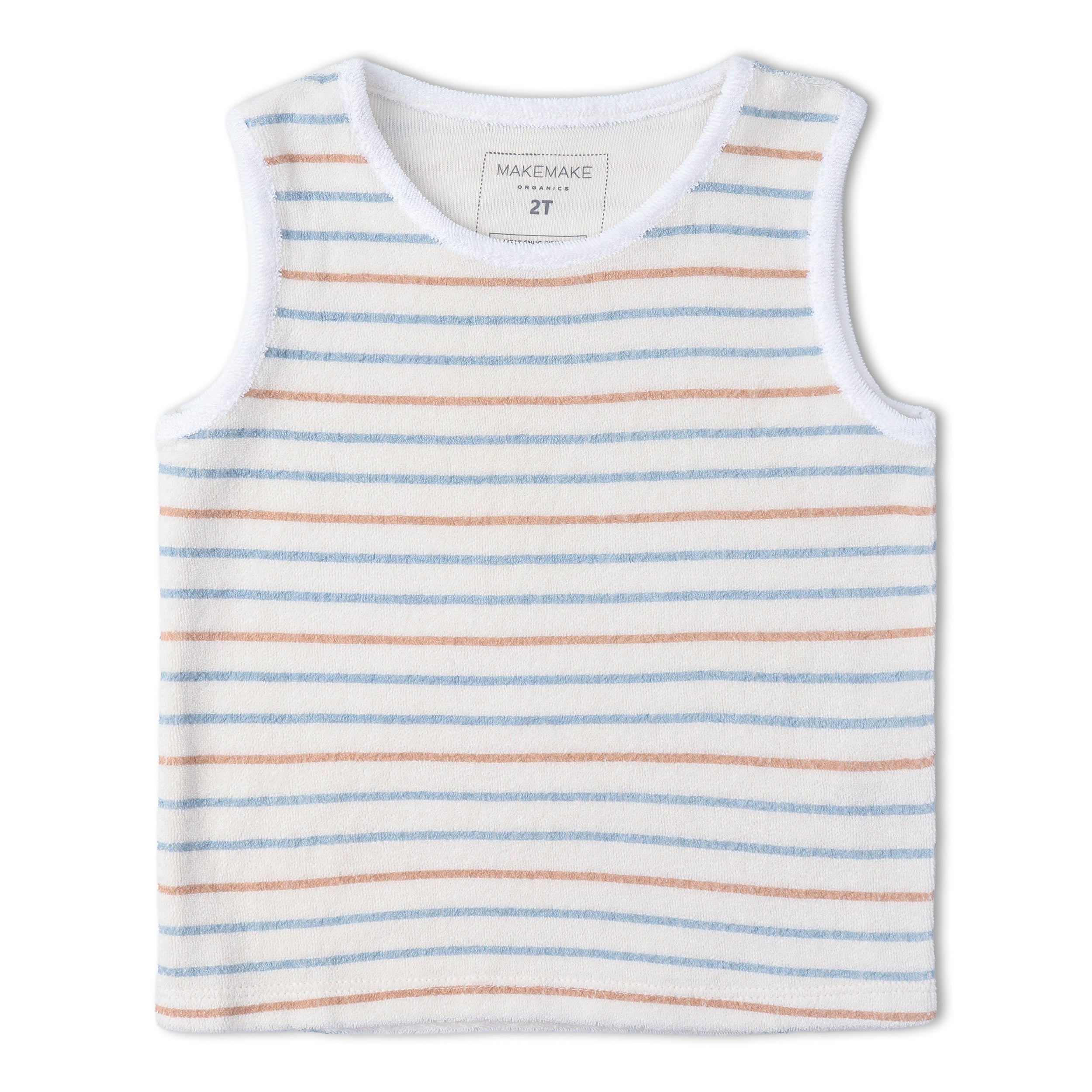 Makemake Organics - Organic Sleeveless Tee & Shorts Set - Cabana Stripes