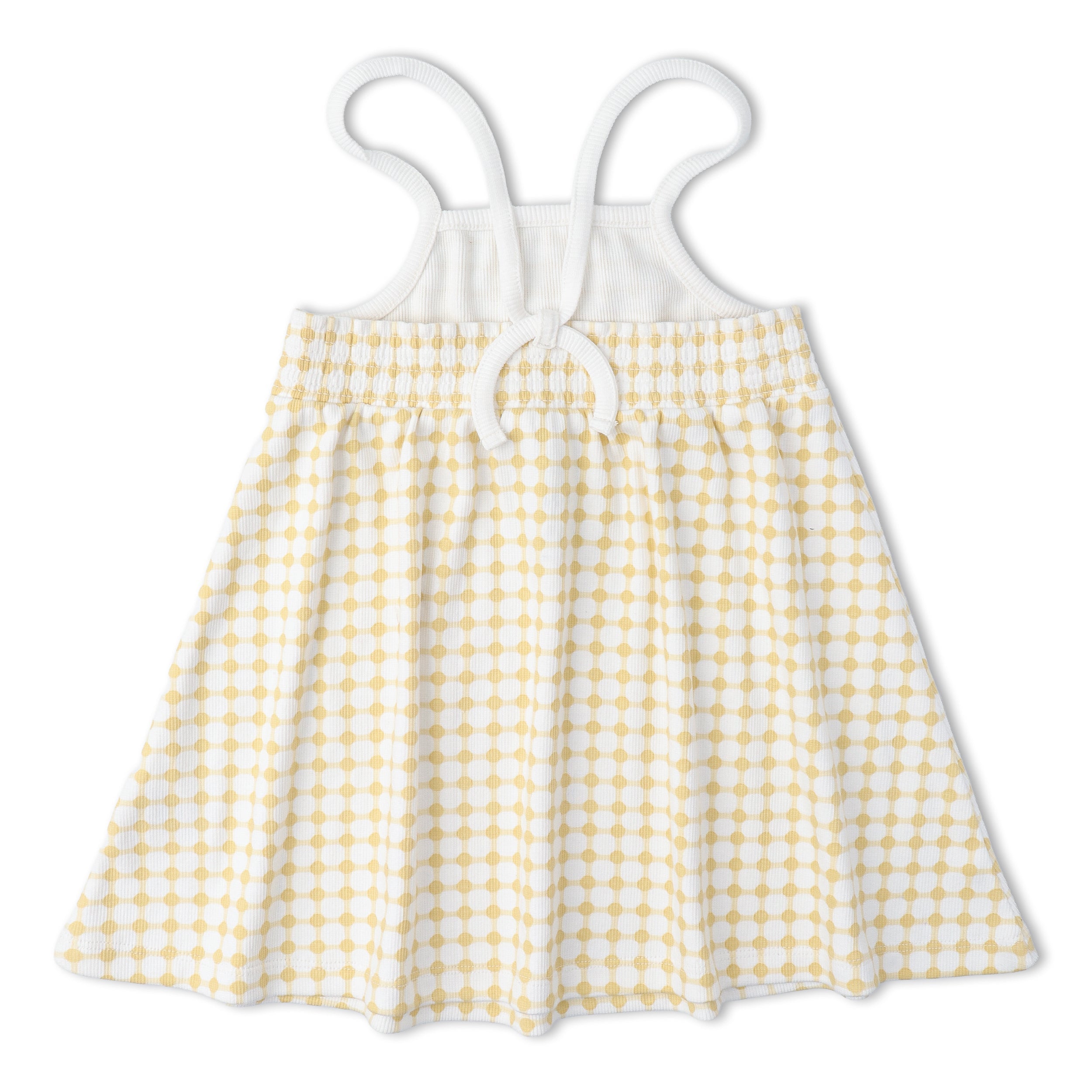 Makemake Organics - Organic Tie-Back Strap Dress - Dotty Gingham
