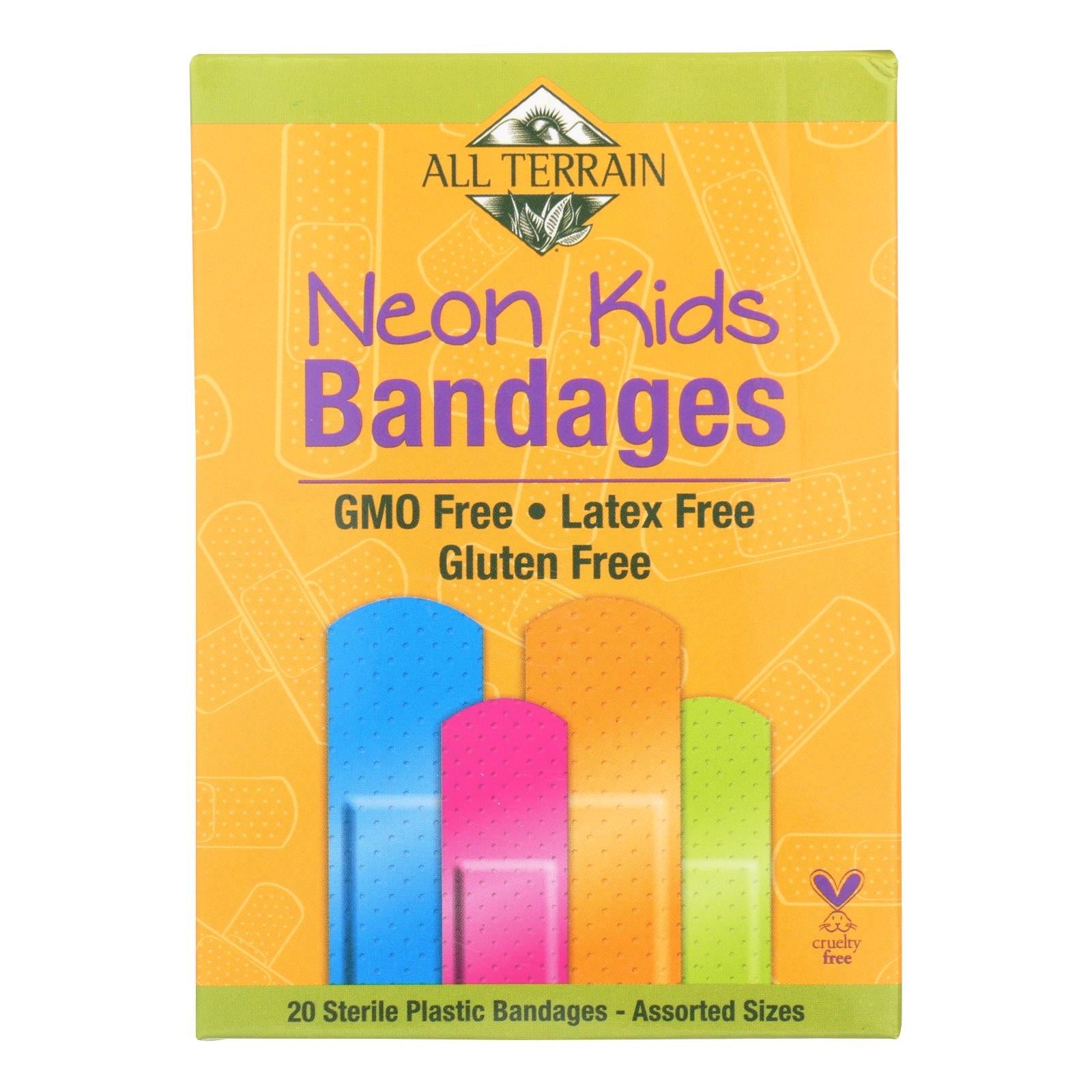 All-Terrain Neon Assorted Kids Bandages (Pack of 20)