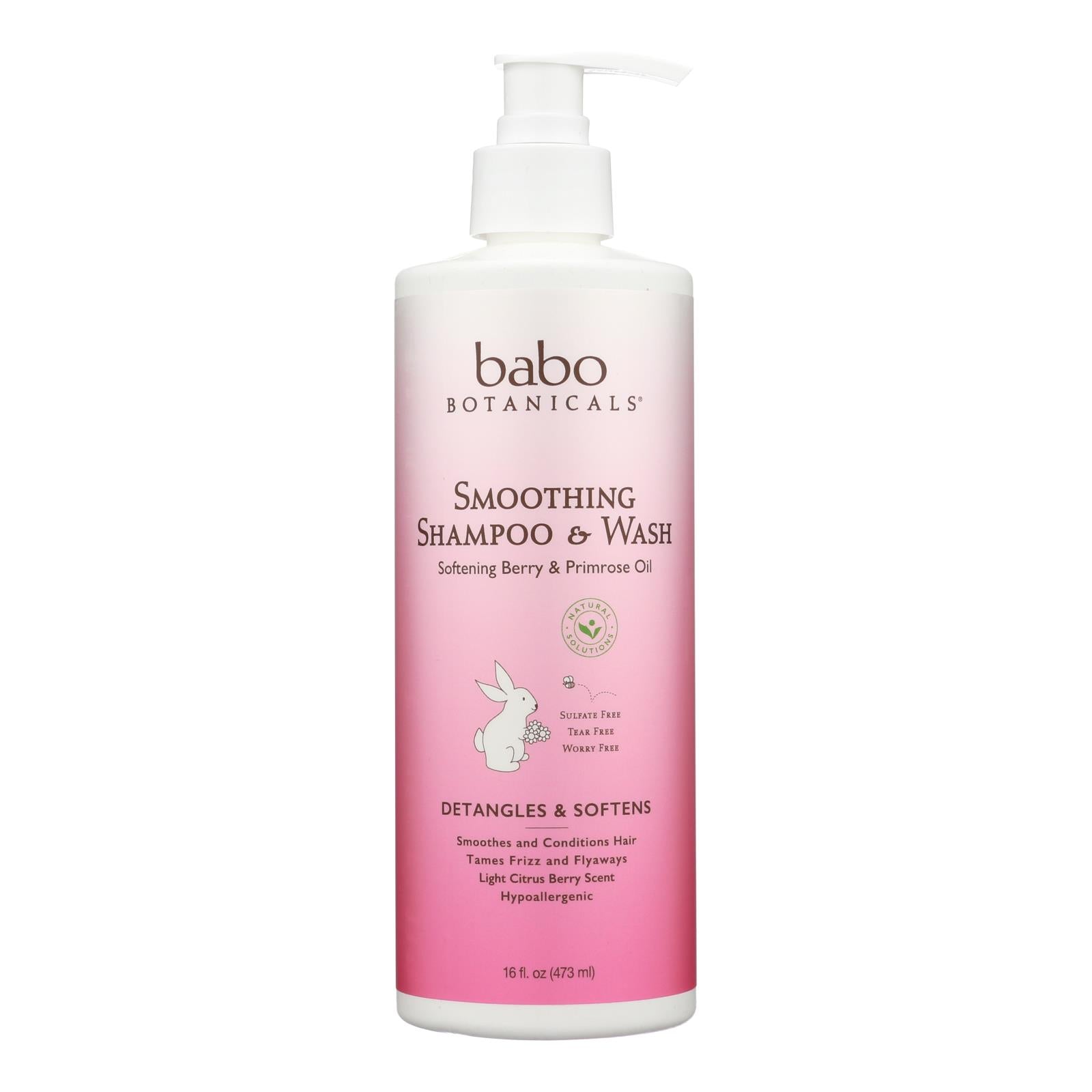 Babo Botanicals Berry & Primrose Oil Smoothing Shampoo - 16 Fl Oz