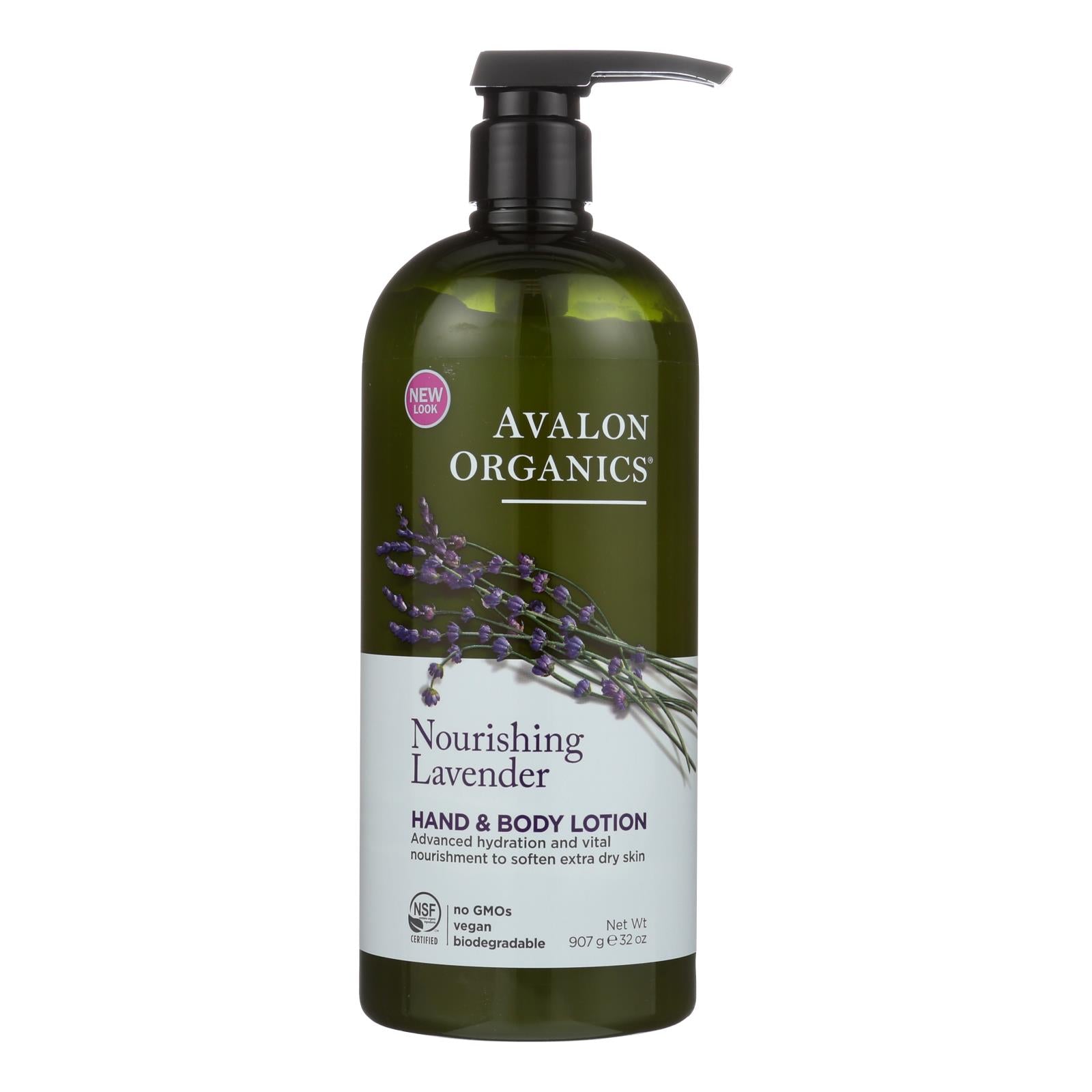 Avalon Organics Refreshing Hand and Body Lotion with Calming Lavender (32 Fl Oz)