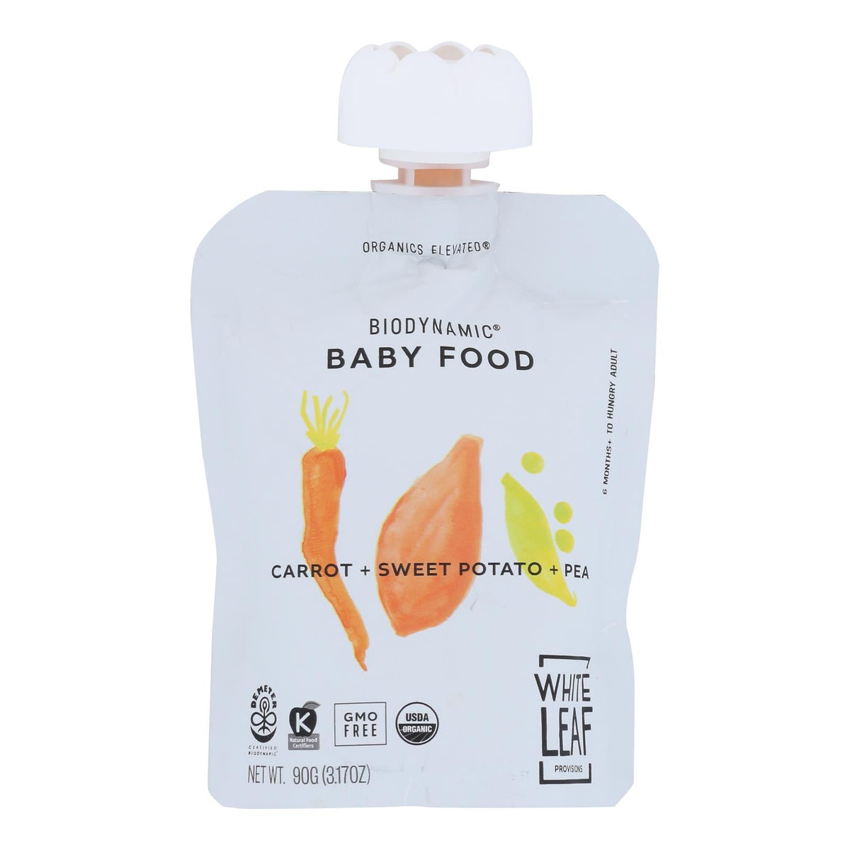 White Leaf Provisions Sweet Potato Puree Baby Food (Pack of 6 - 3.17 Oz.)