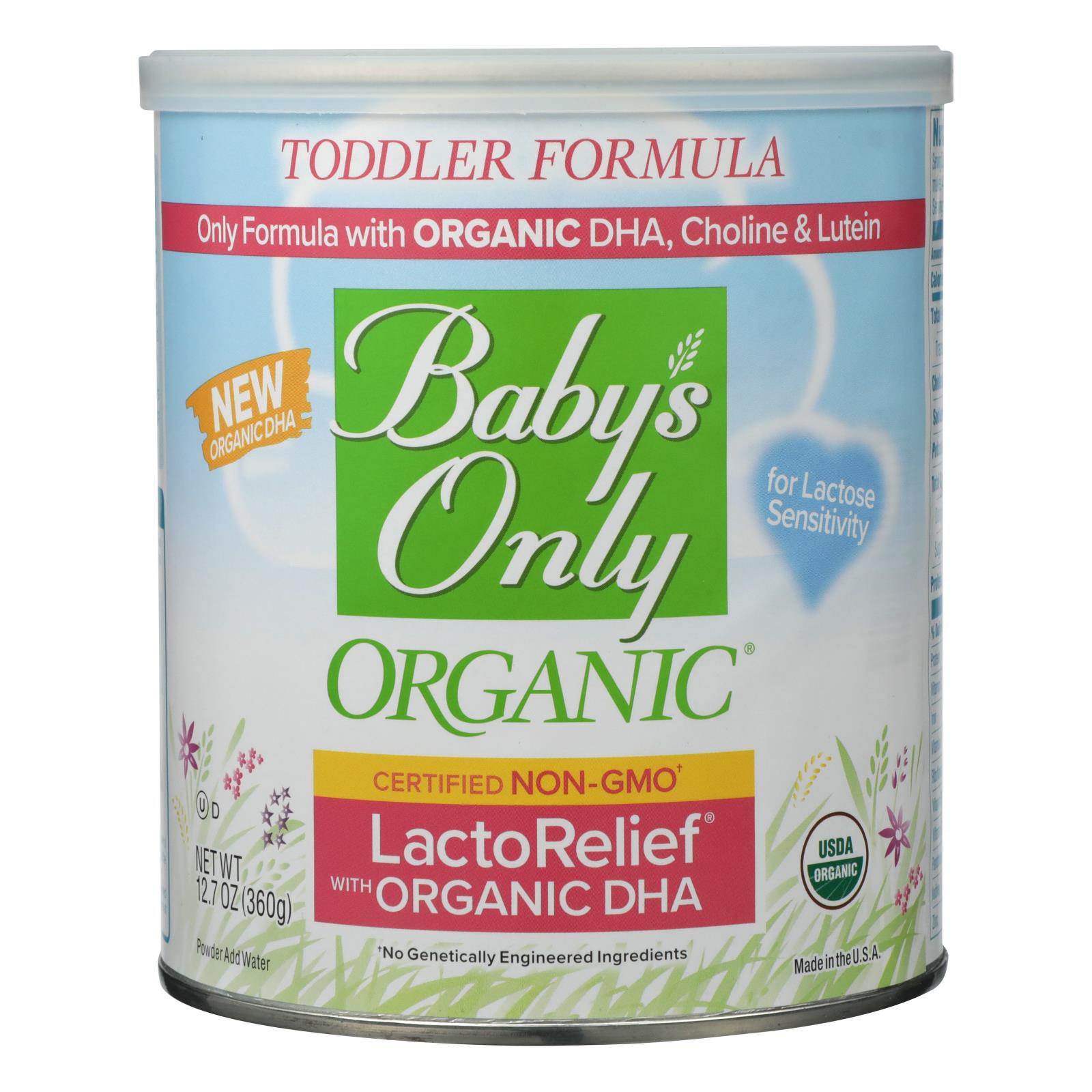Baby's Only Organic Toddler Formula - Lactorelief (Organic, Lactose-Free, 6 x 12.7oz)