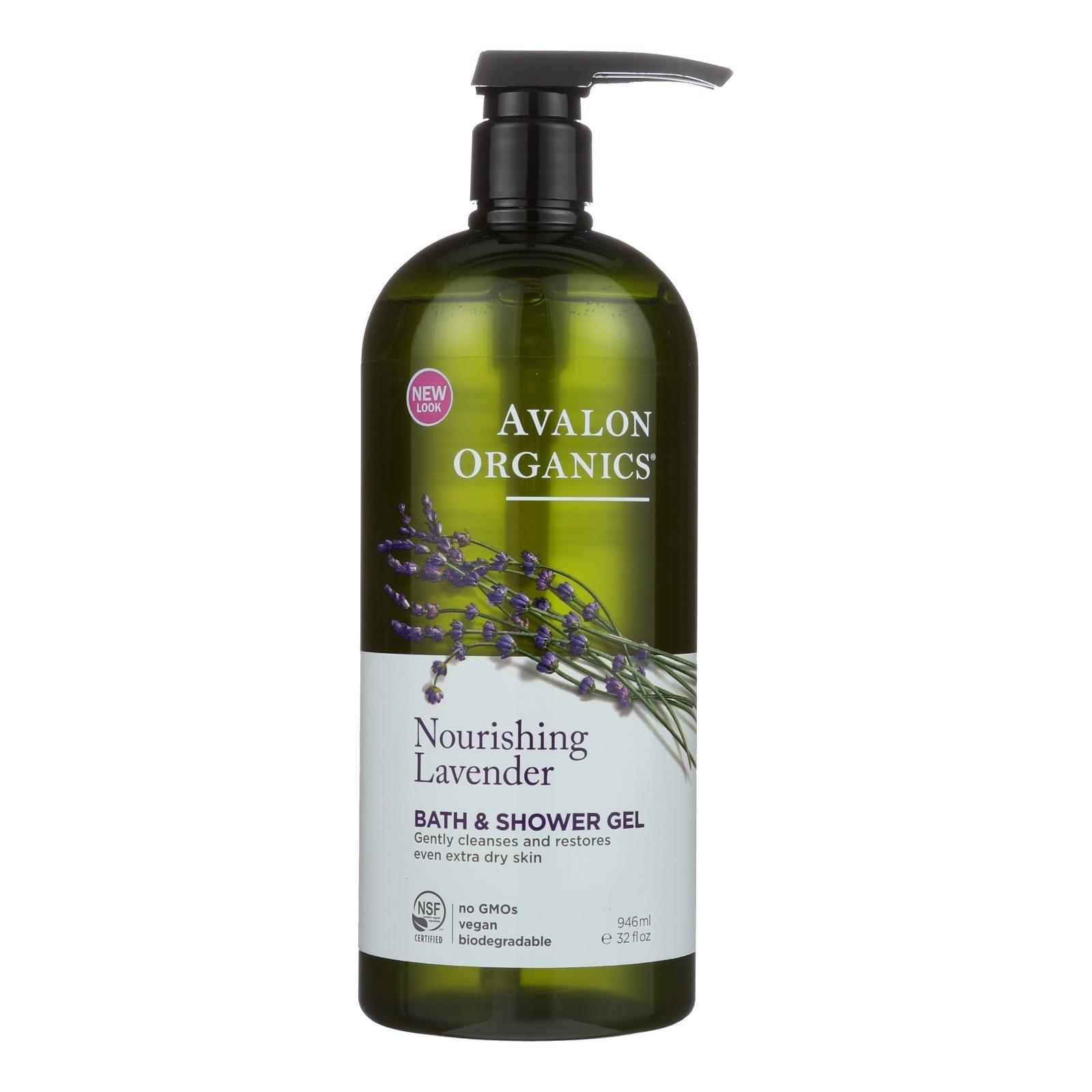 Avalon Organics Lavender Infused Moisturizing and Soothing Bath & Shower Gel (32 Fl Oz)