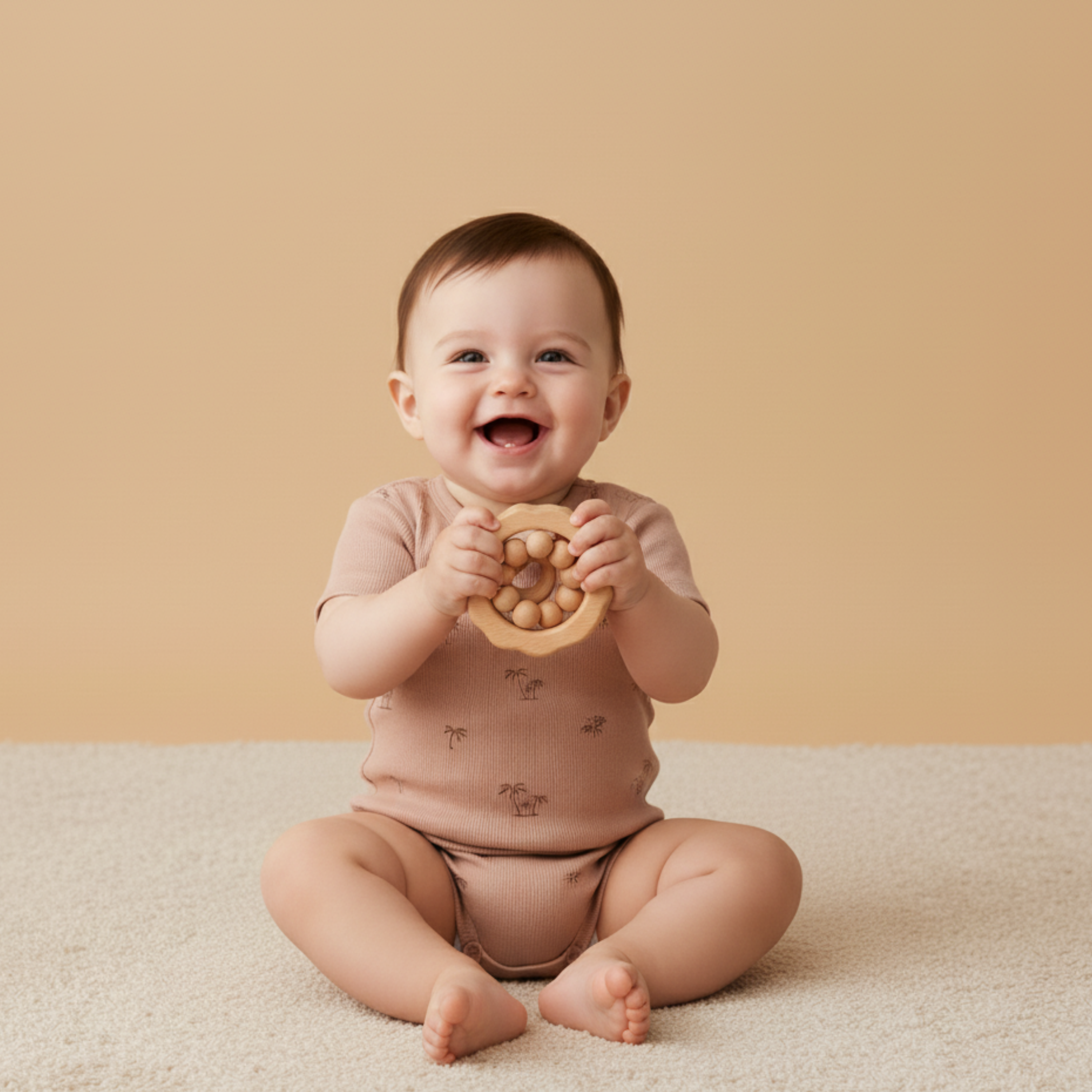 Makemake Organics - Organic Short Sleeve Bubble Romper - Island Palm