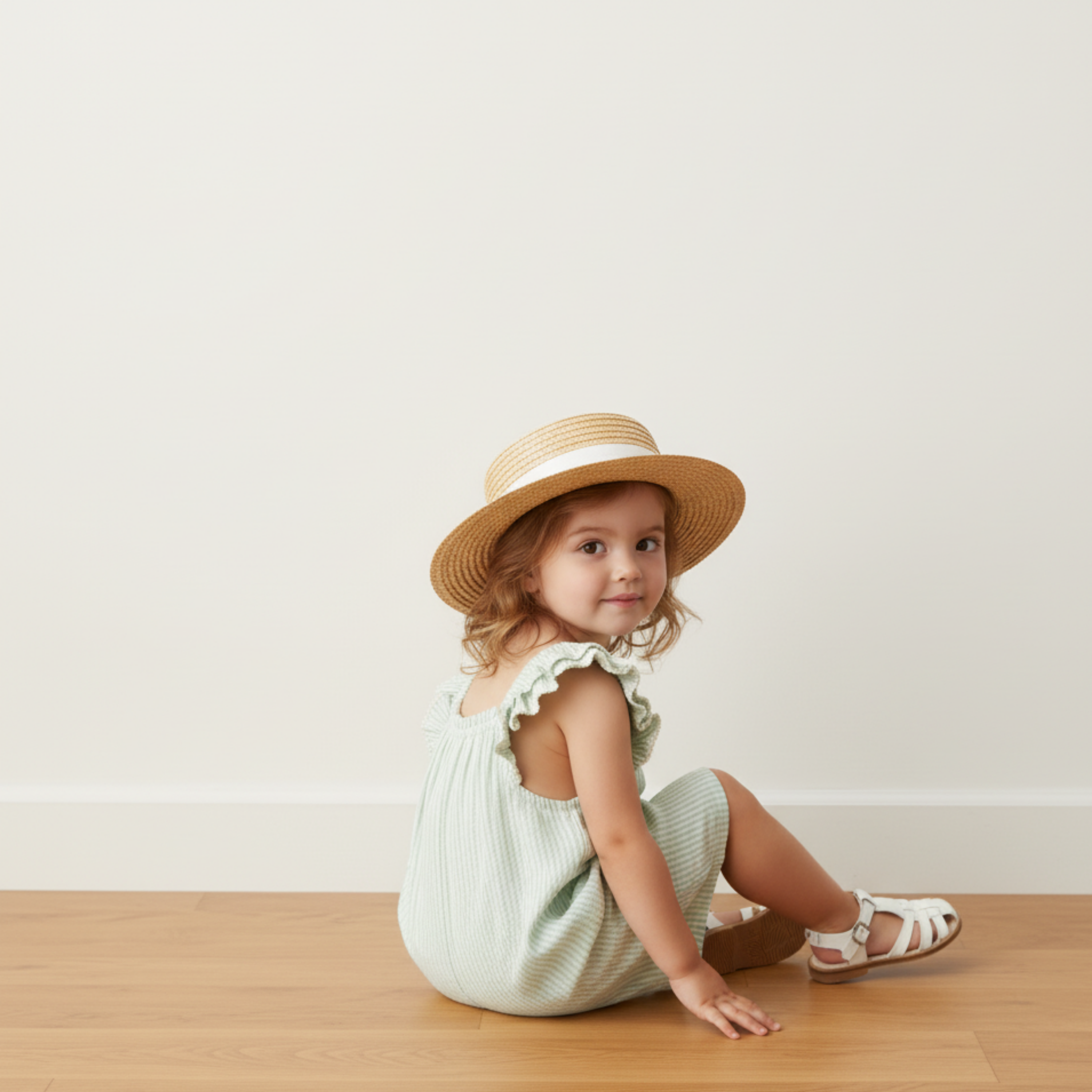 Makemake Organics - Organic Flutter Jumpsuit - Basil Stripes