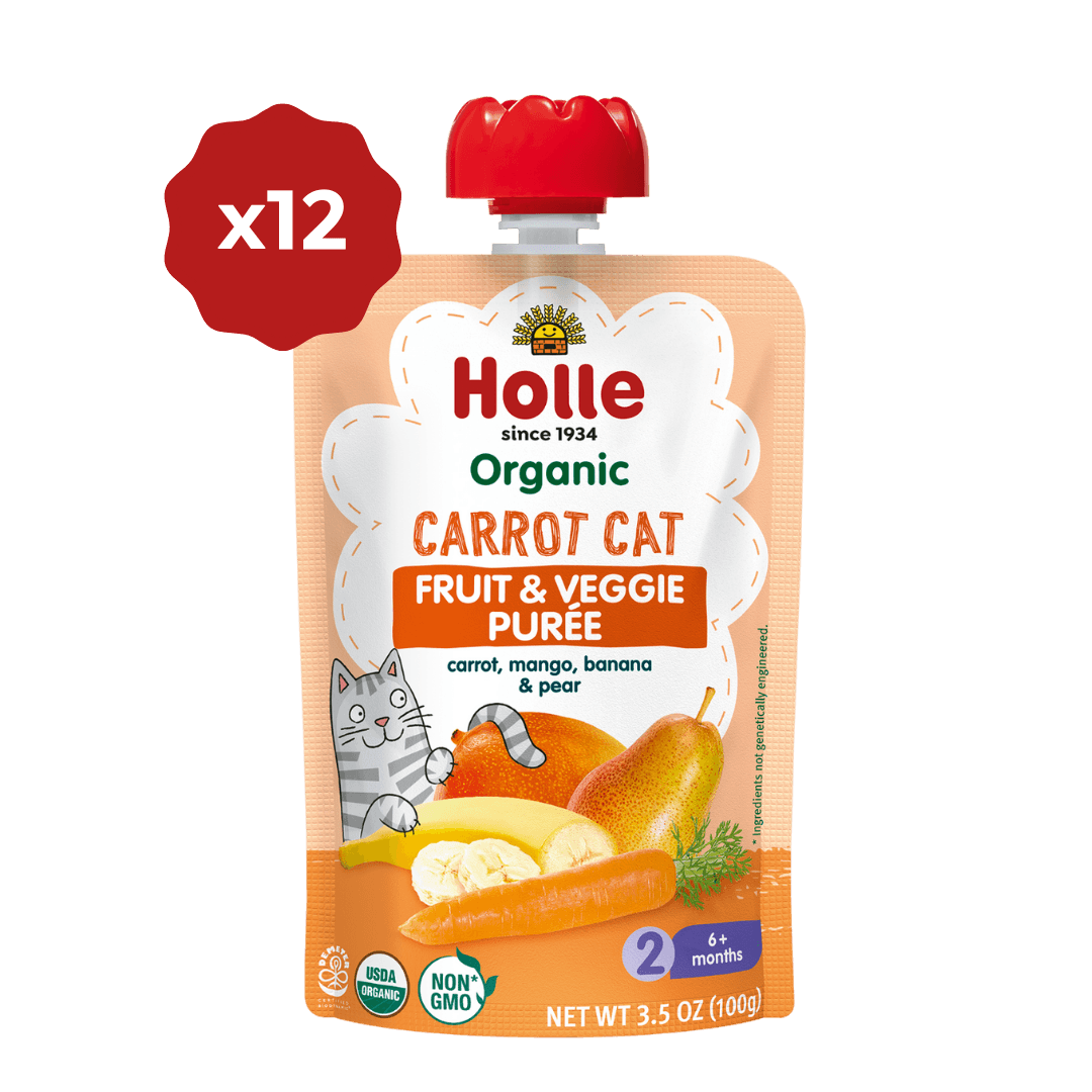 Holle Organic Carrot Cat Fruit & Veggie Pouches