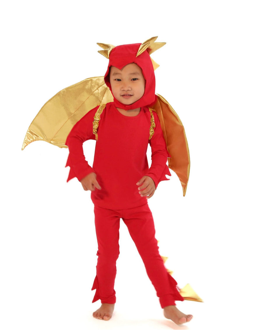 Band of the Wild Sunfire Red Dragon with Gold Wings