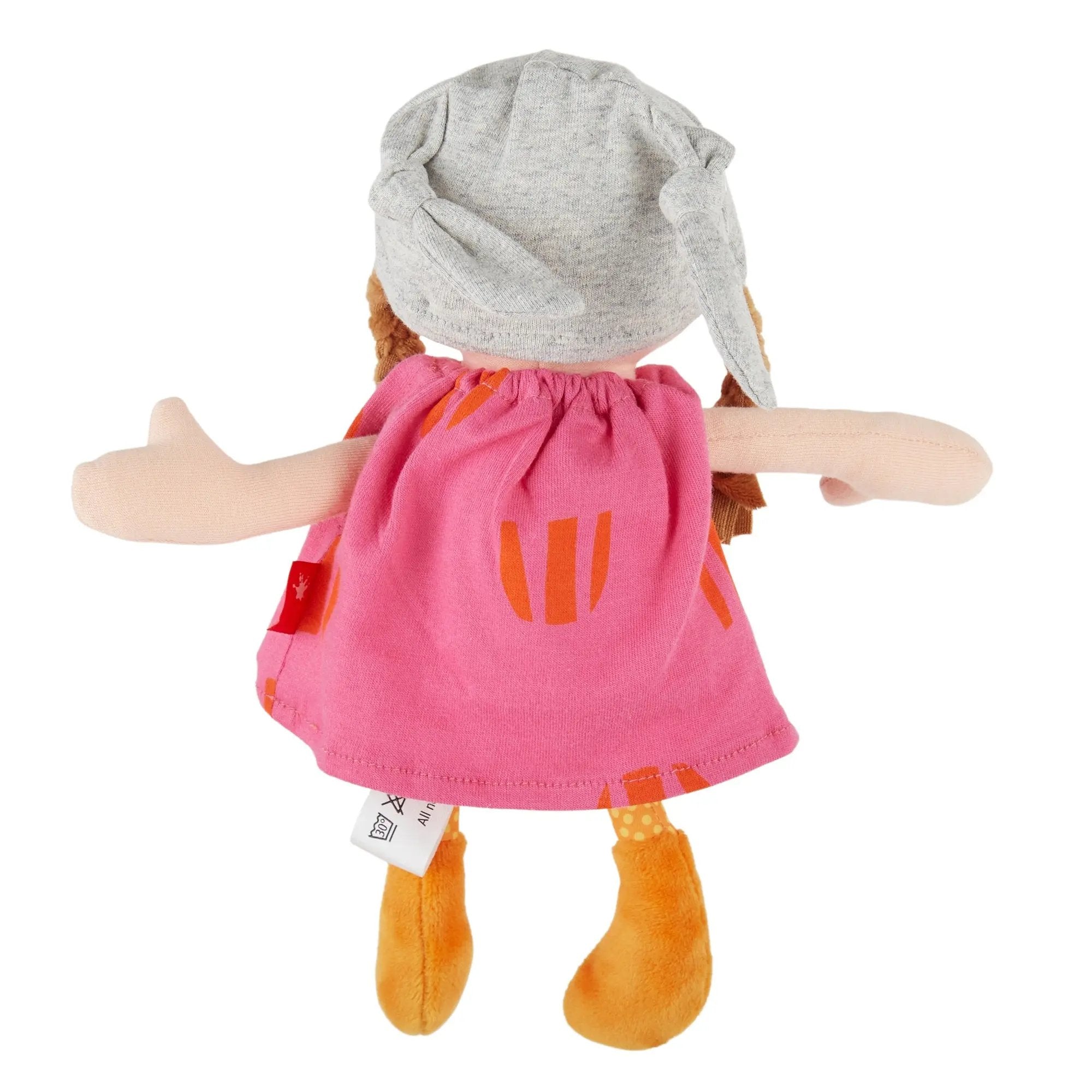 Sigikid Plush Doll with Pink Outfit