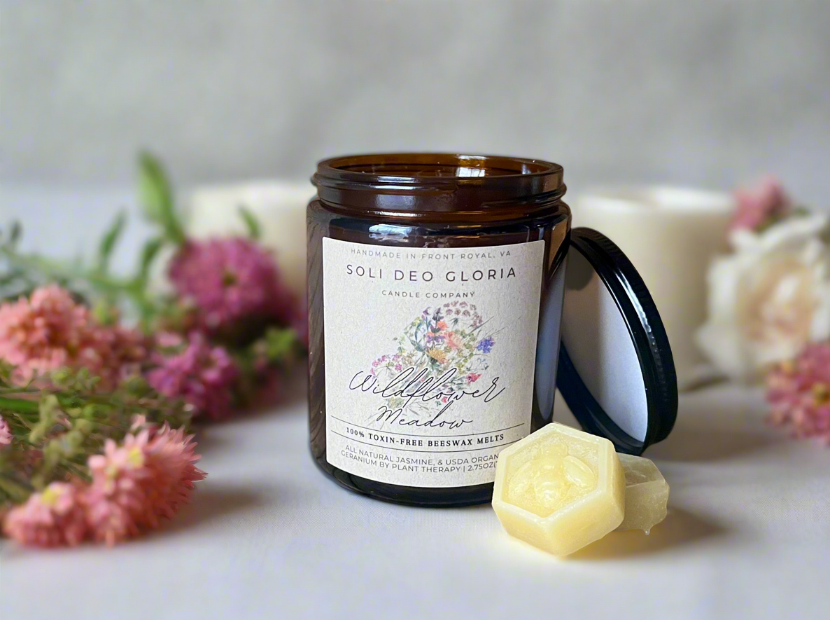 Soli Deo Gloria Candle Company Beeswax Wax Melts | Natural Essential Oil Wax Melts