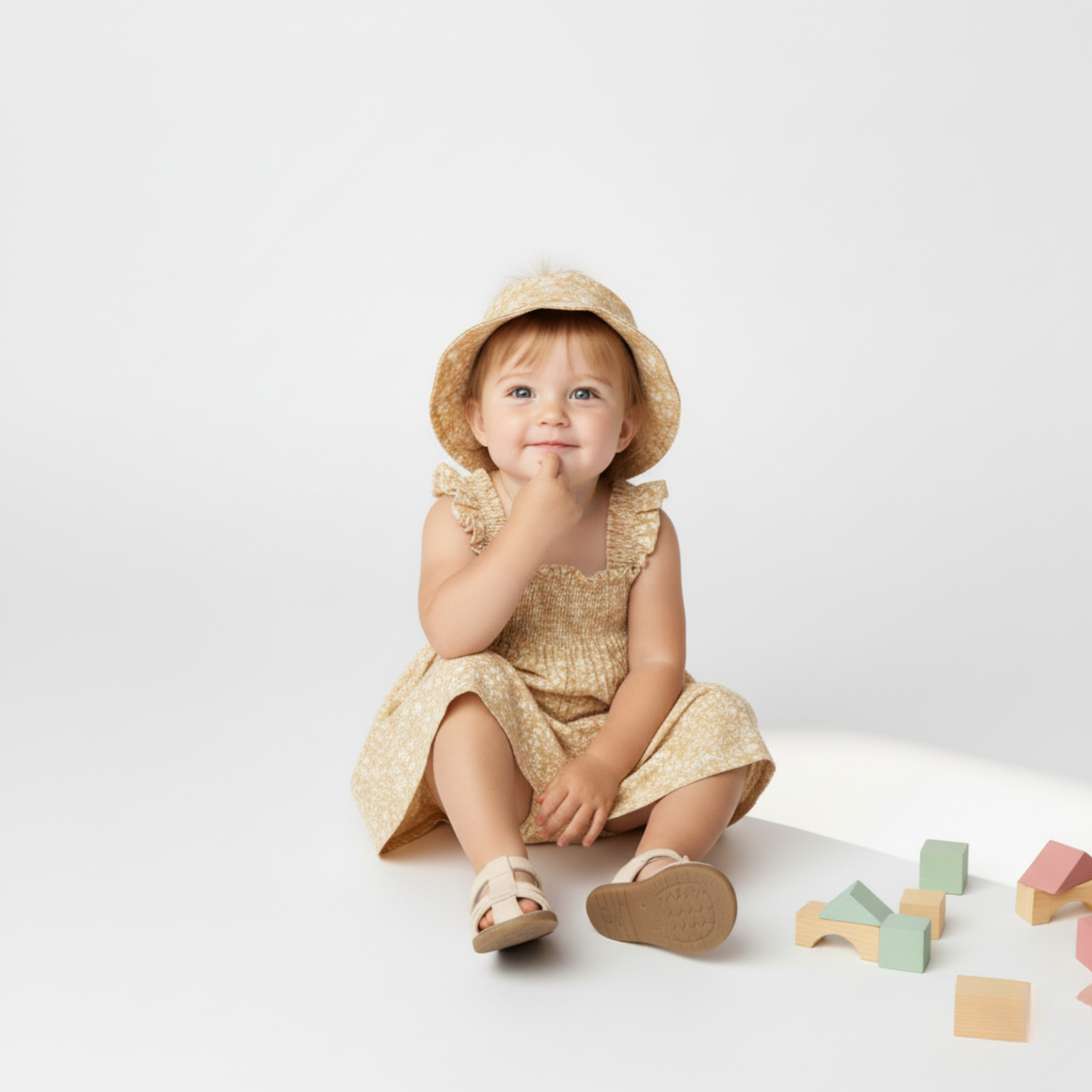 Makemake Organics - Organic Bucket Sun Hat - Yellow Blossom
