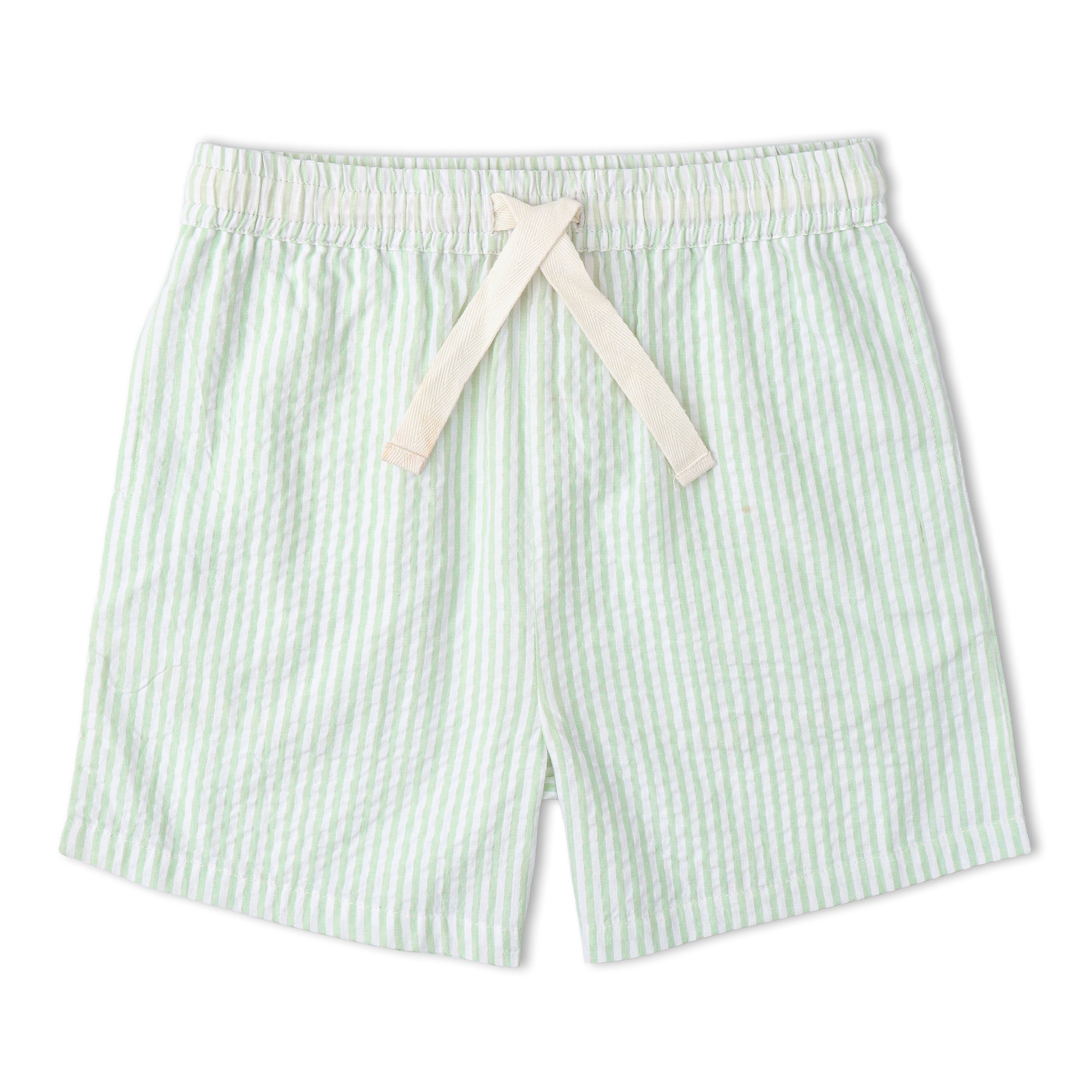 Makemake Organics - Organic Shirt & Shorts Set - Basil Stripes