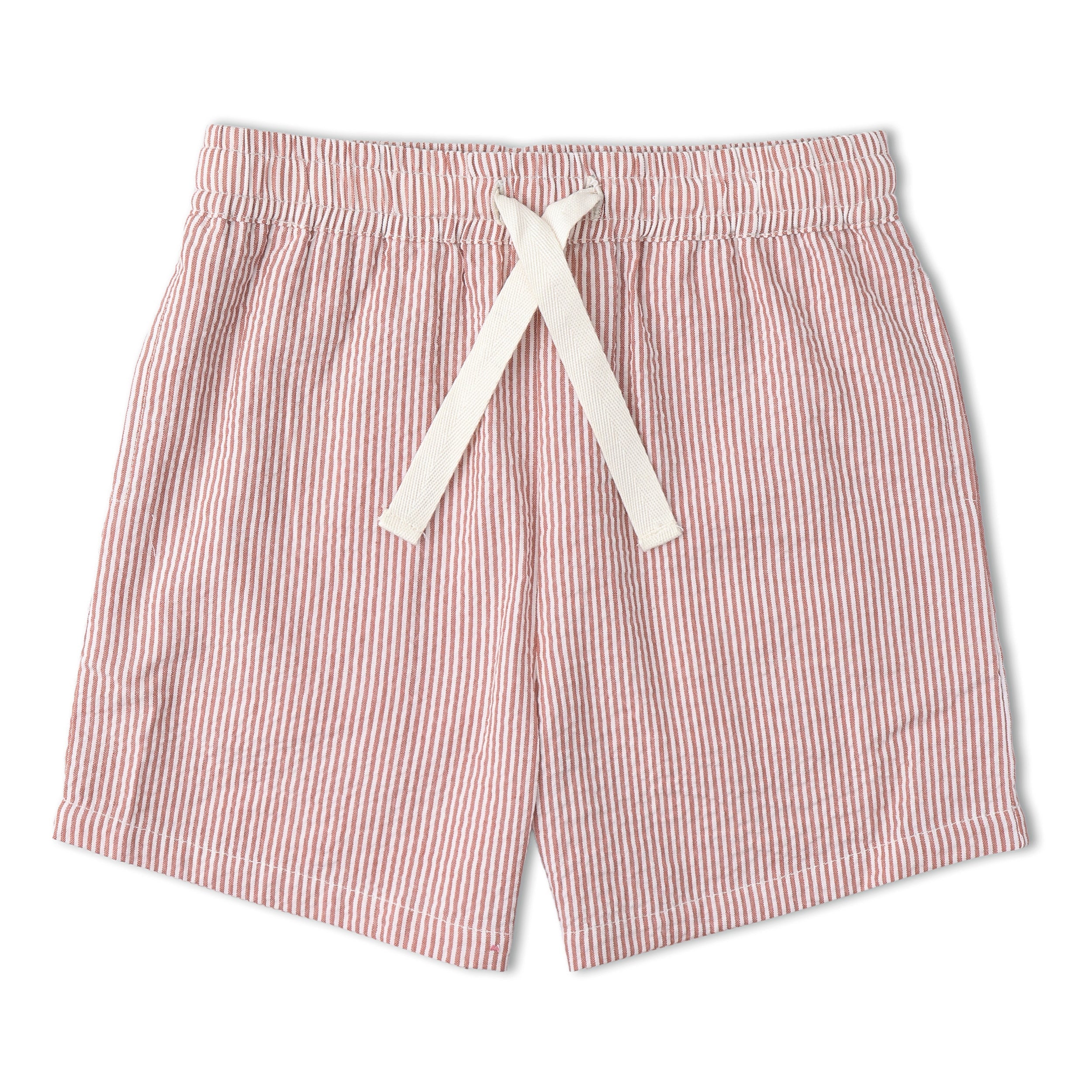 Makemake Organics - Organic Shirt & Shorts Set - Coral Stripes