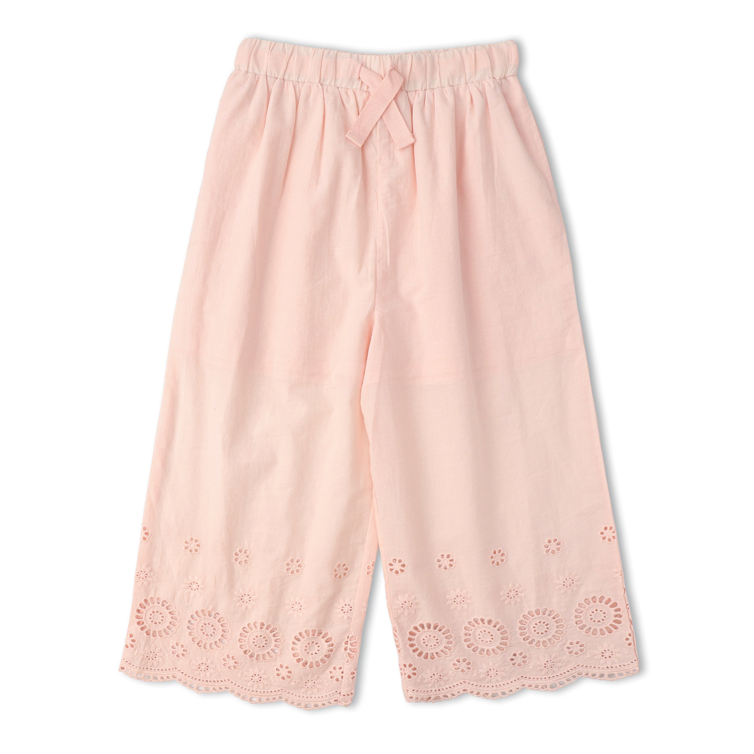 Makemake Organics - Organic Eyelet Top And Pant Set - Blush Eyelet