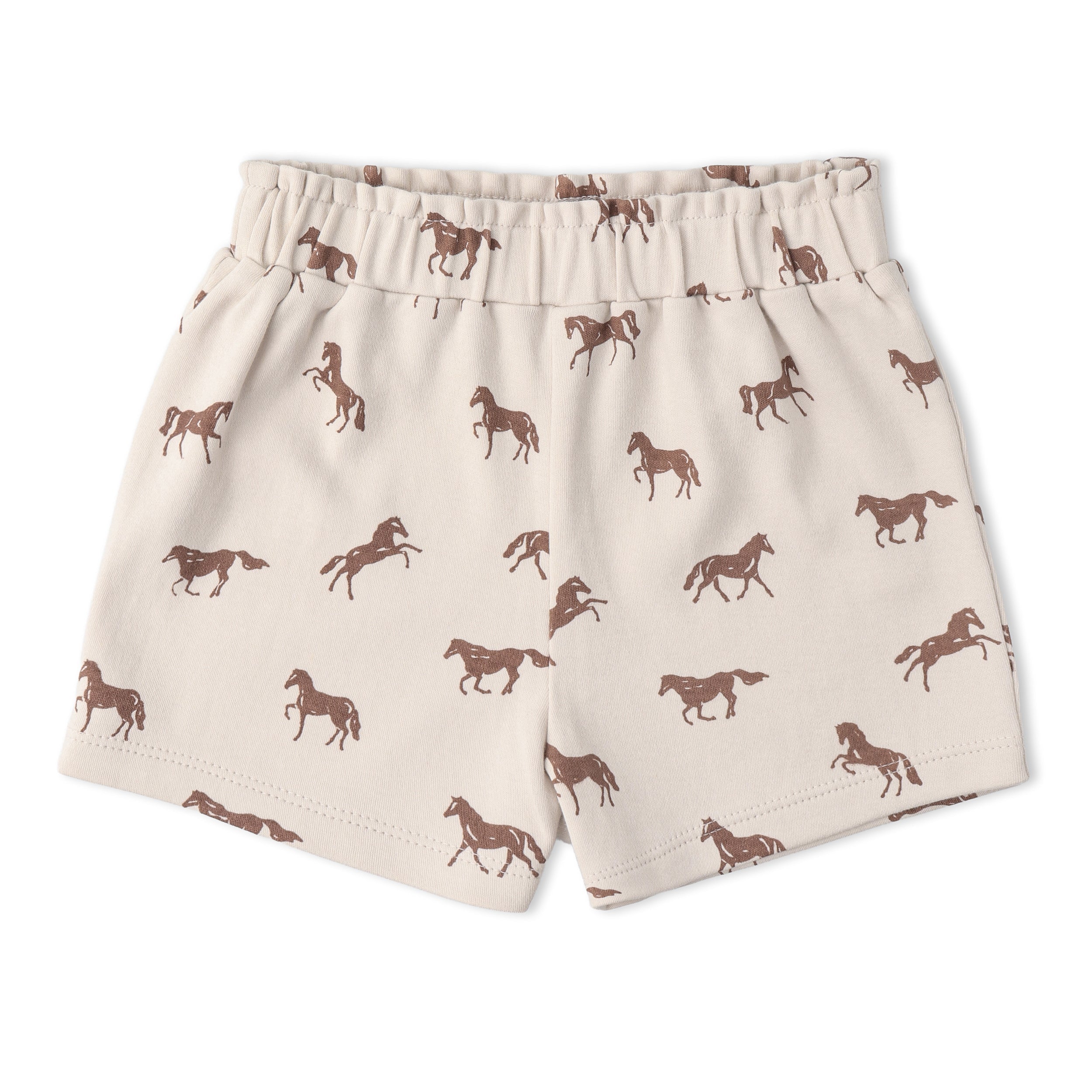 Makemake Organics - Organic Drop Shoulder Tee & Shorts Set - Horses