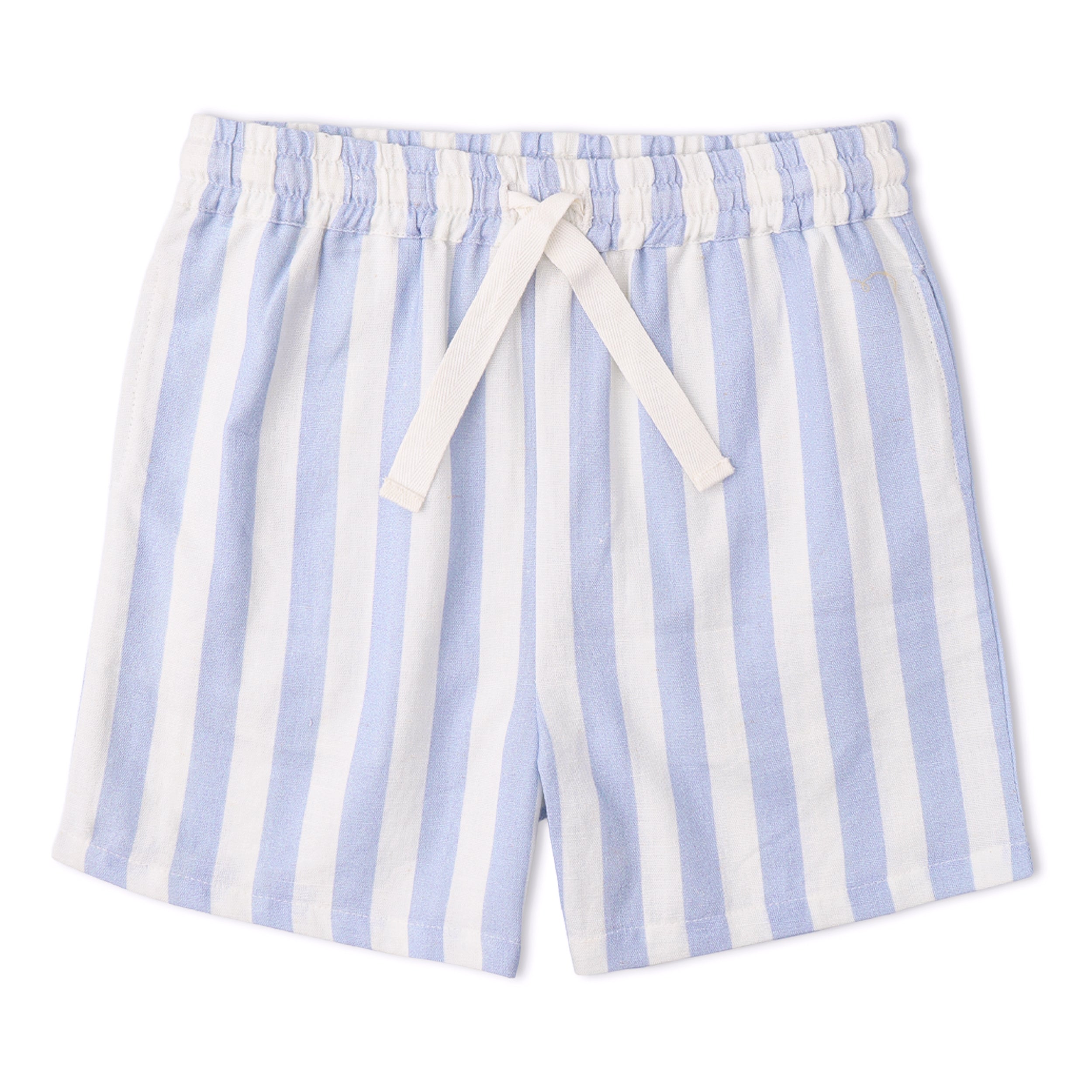 Makemake Organics - Organic Shirt & Shorts Set - Blue Stripes