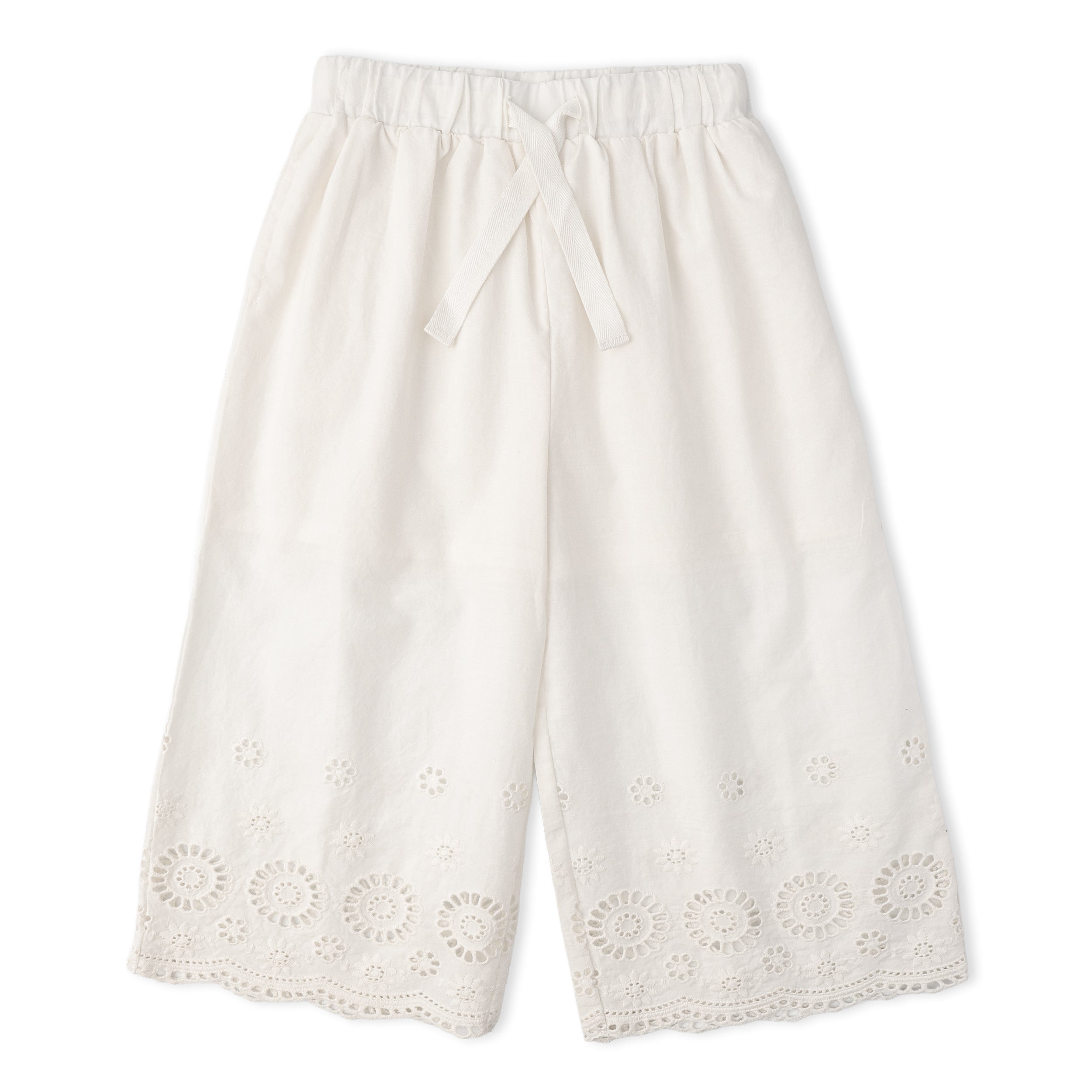 Makemake Organics - Organic Eyelet Top And Pant Set - Ivory Eyelet